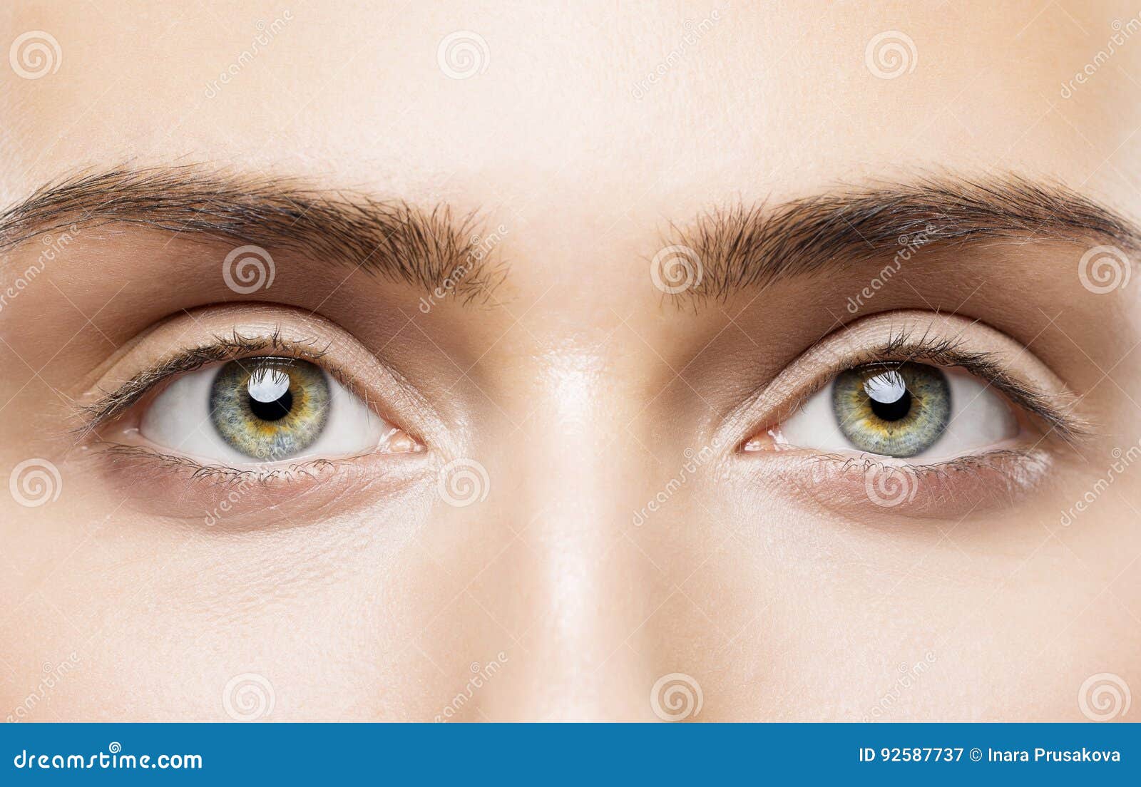woman eyes close up, natural makeup, young girl beauty face, eye