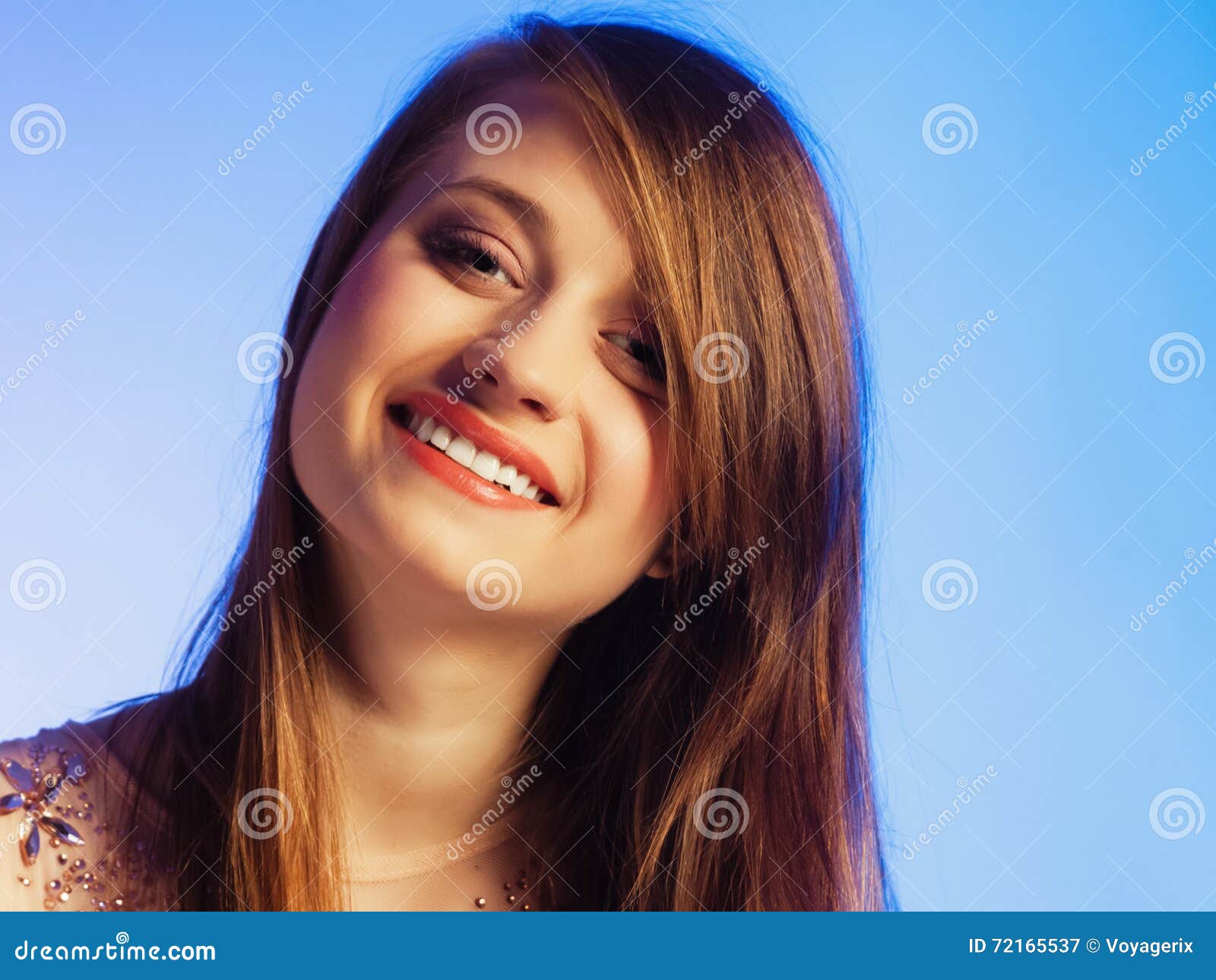 Woman Face with Bang Covering Her Eye. Stock Image - Image of bang,  elegant: 72165537
