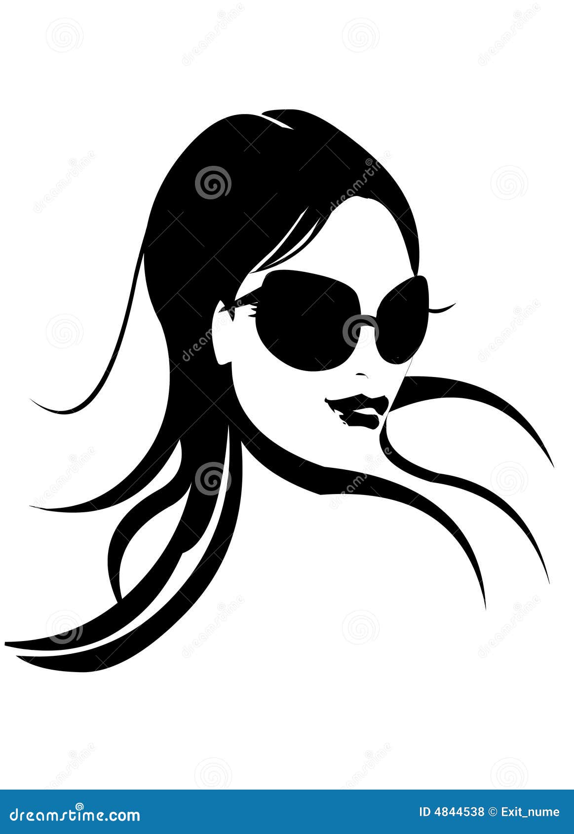 Woman Face in Black & White Stock Illustration - Illustration of cover