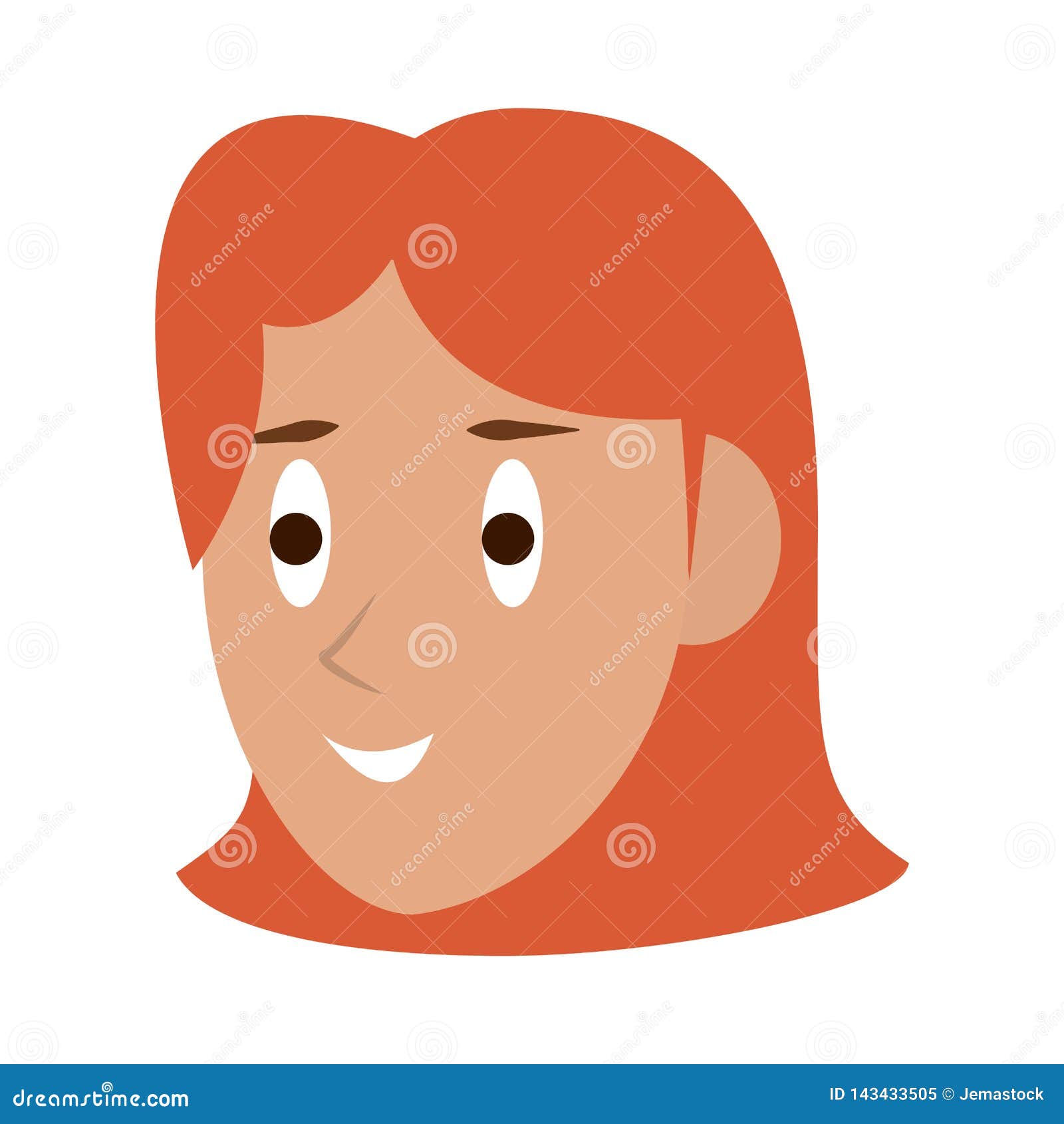 Woman face cartoons stock vector. Illustration of smile 143433505