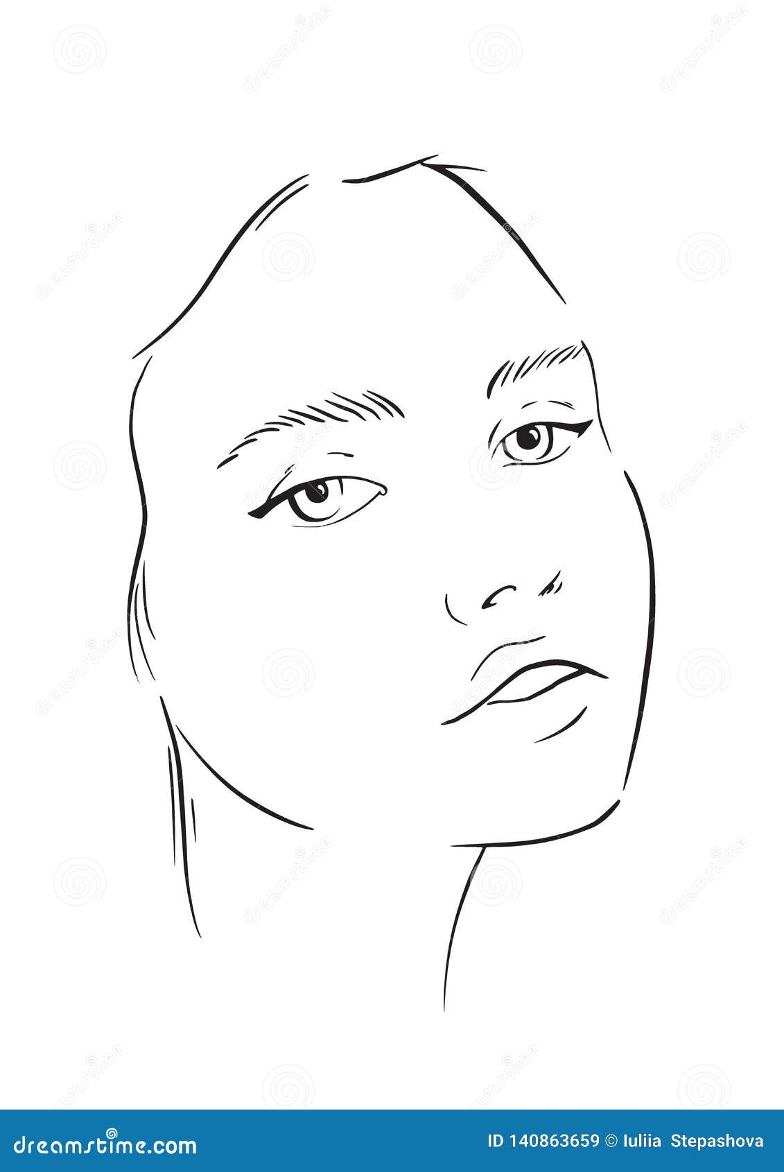 Female Face Base Drawing