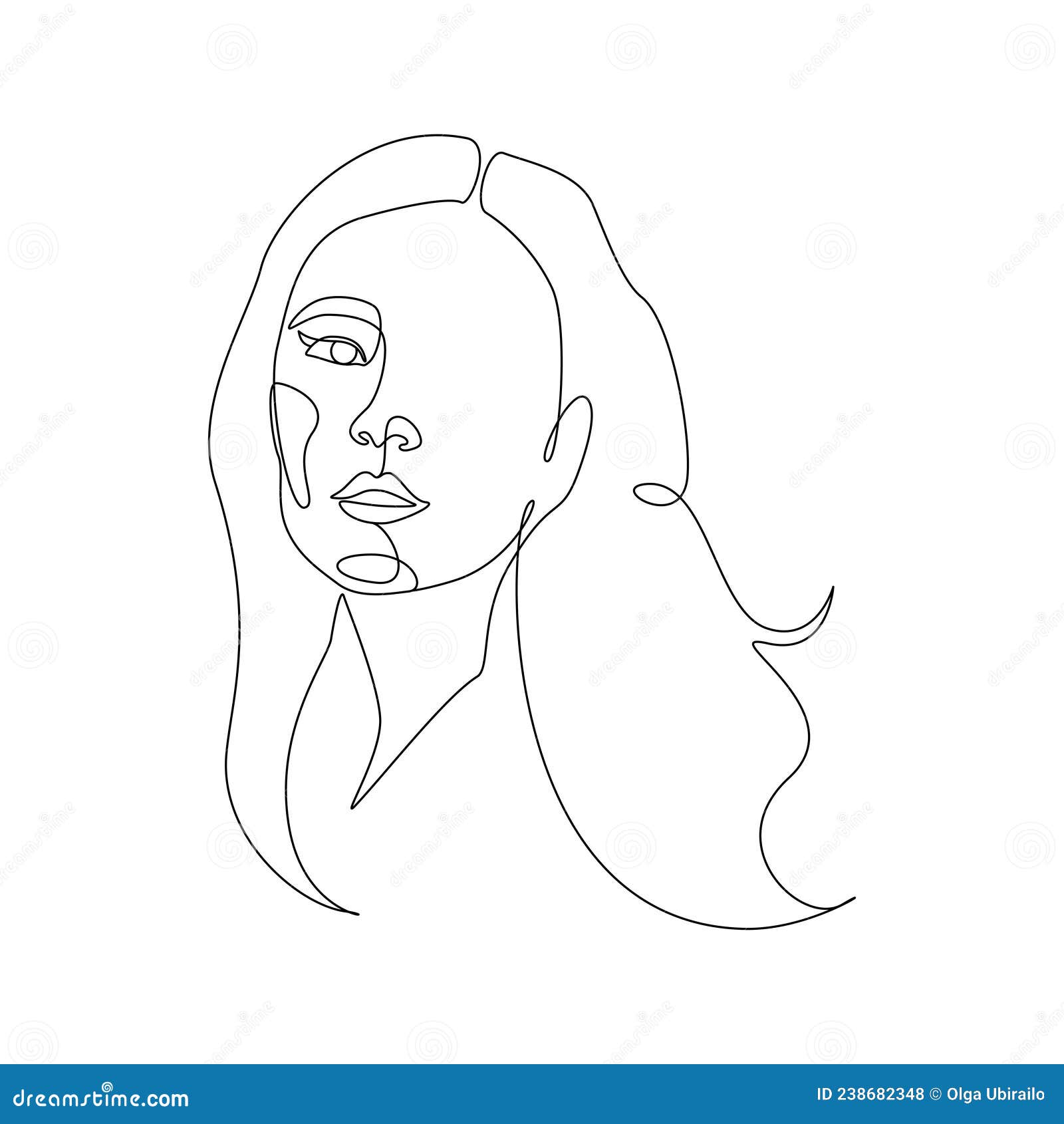 Woman Line Art Minimalist Logo. Continuous drawing in one line. Line sketch  of female face. Black white vector illustration for t-shirt, slogan design  Stock Vector Image & Art - Alamy