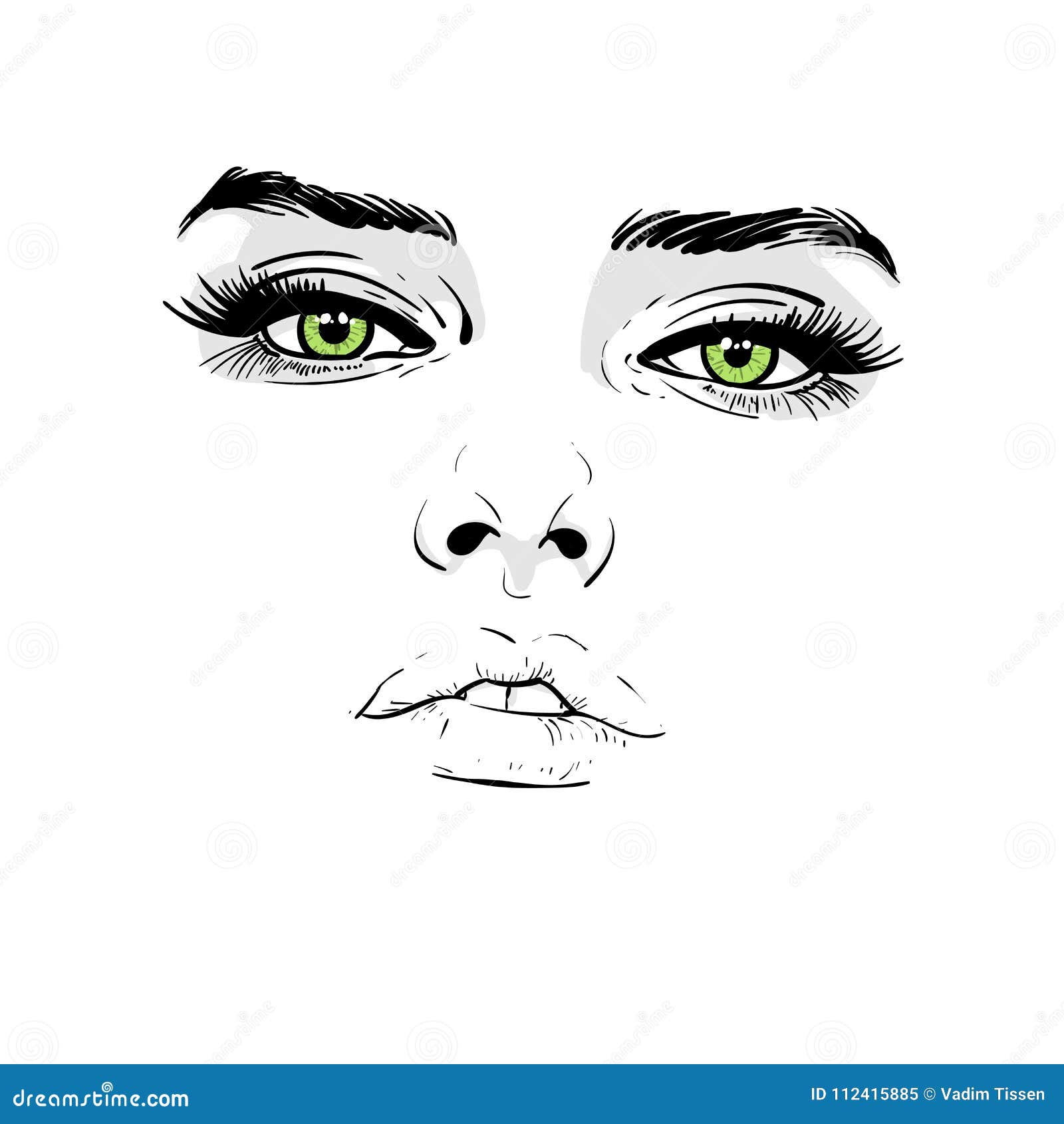 face outline drawing