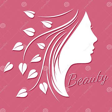 Woman Face Silhouette - Beauty Logo or Emblem with Female Shape Stock ...