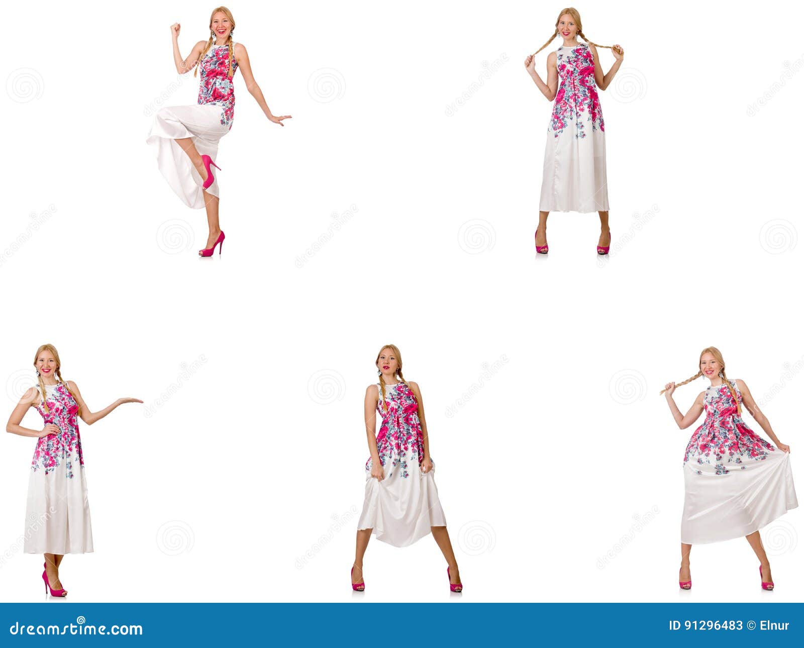 The Woman In Fashion Looks Isolated On White Stock Image Image Of Composite Couture 91296483