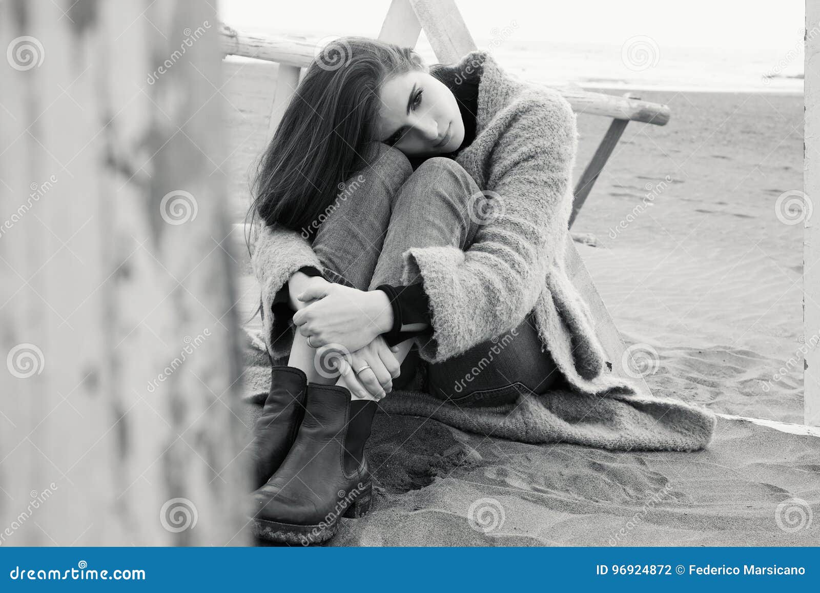 Woman Feeling Alone and Heart Broken Stock Photo - Image of looking, face:  96924872