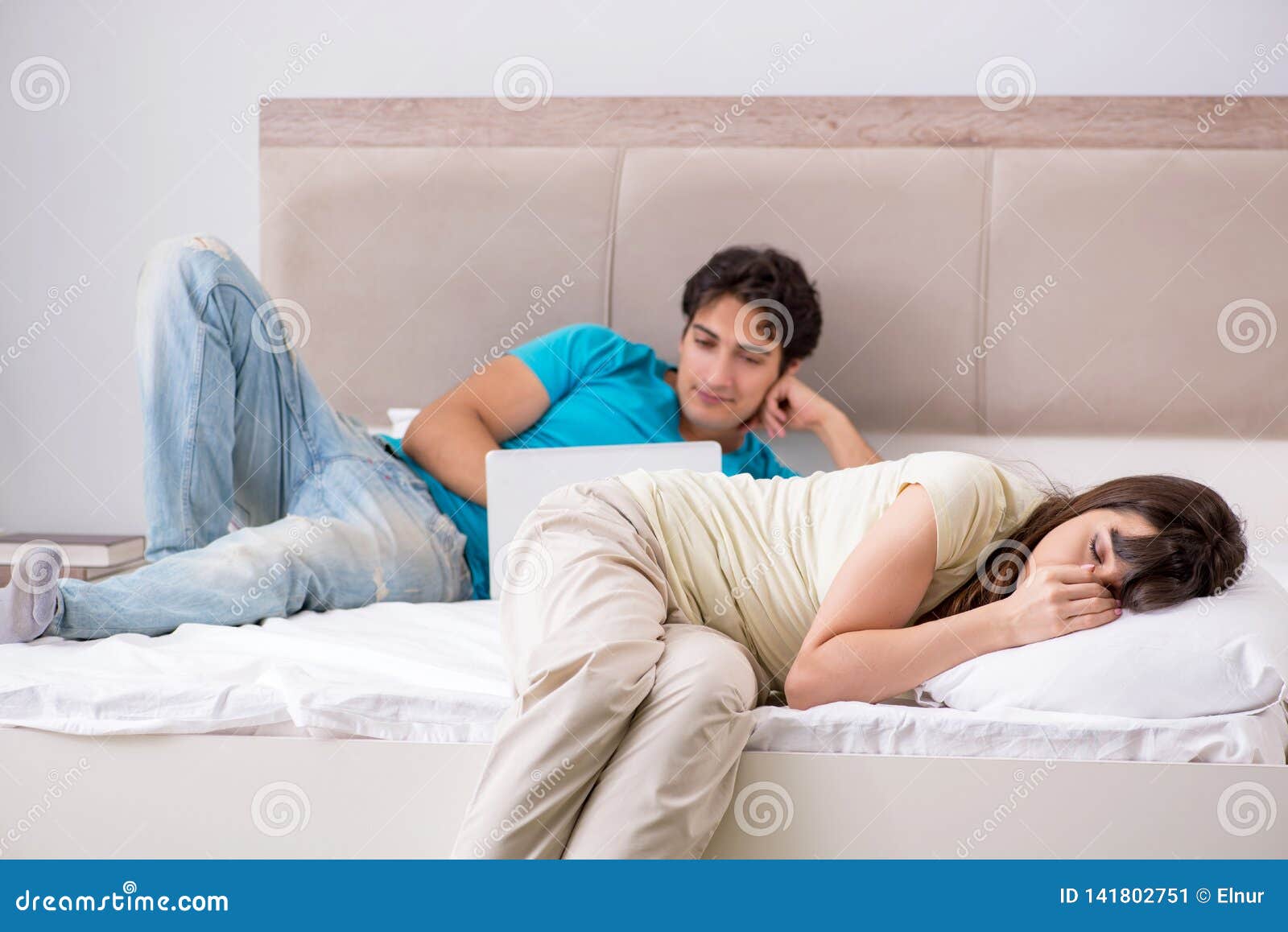 The Woman Feeling Lonely With Husband Stock Image Image