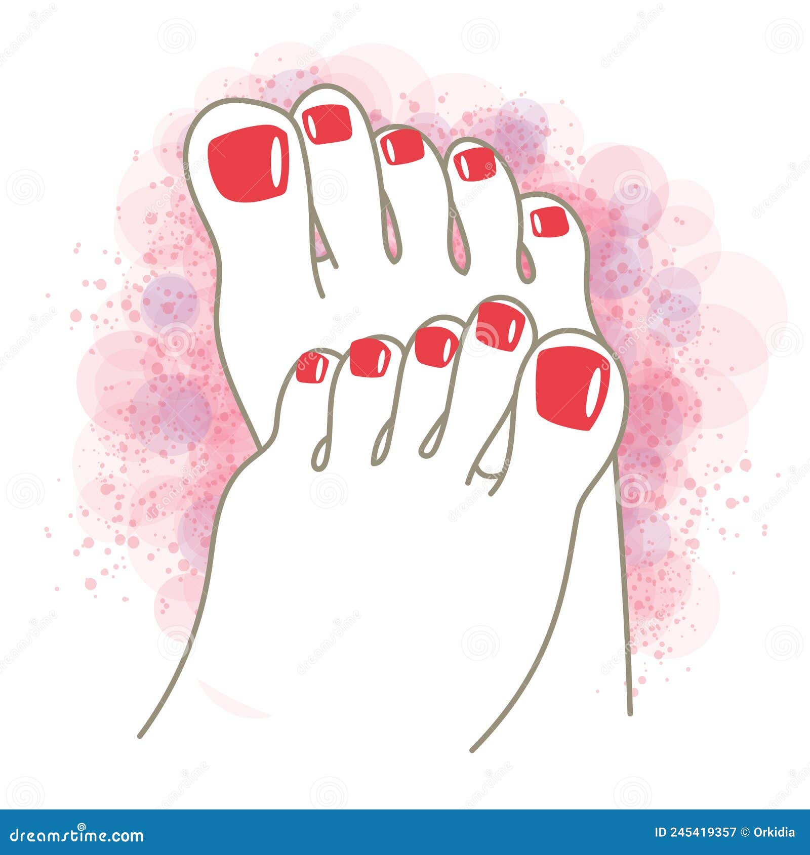 Woman Feet Care Illustration Stock Vector - Illustration of aesthetics ...