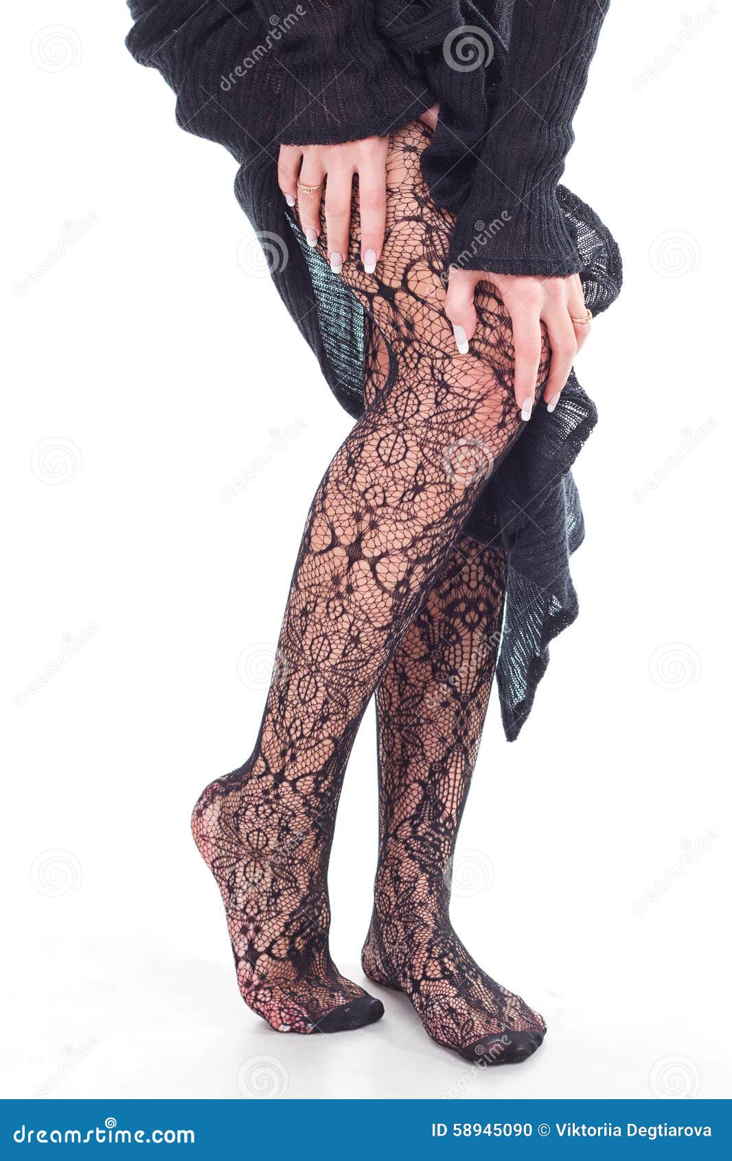fishnets over tights