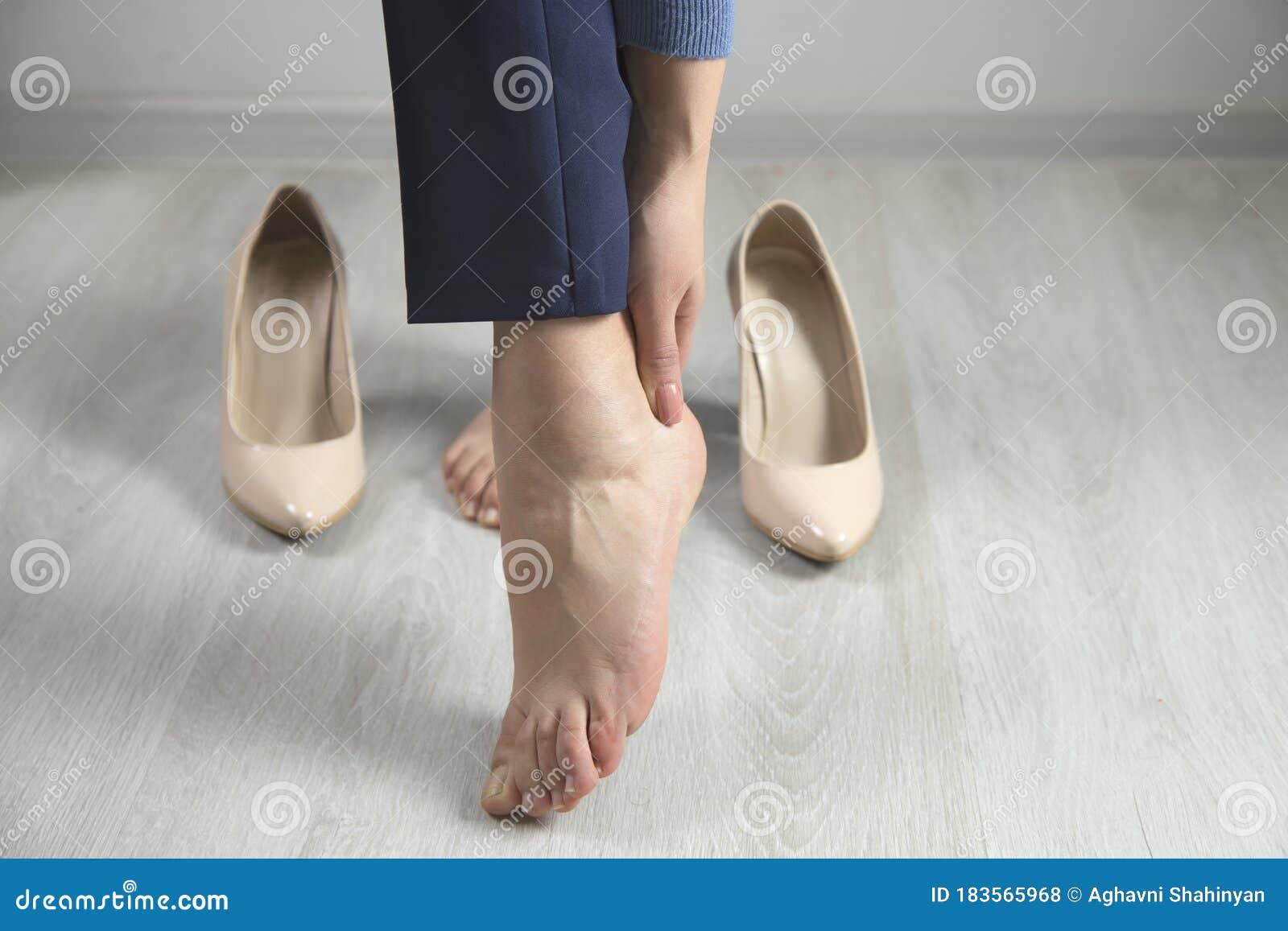 Woman Feet hurt shoes stock photo. Image of treatment 183565968