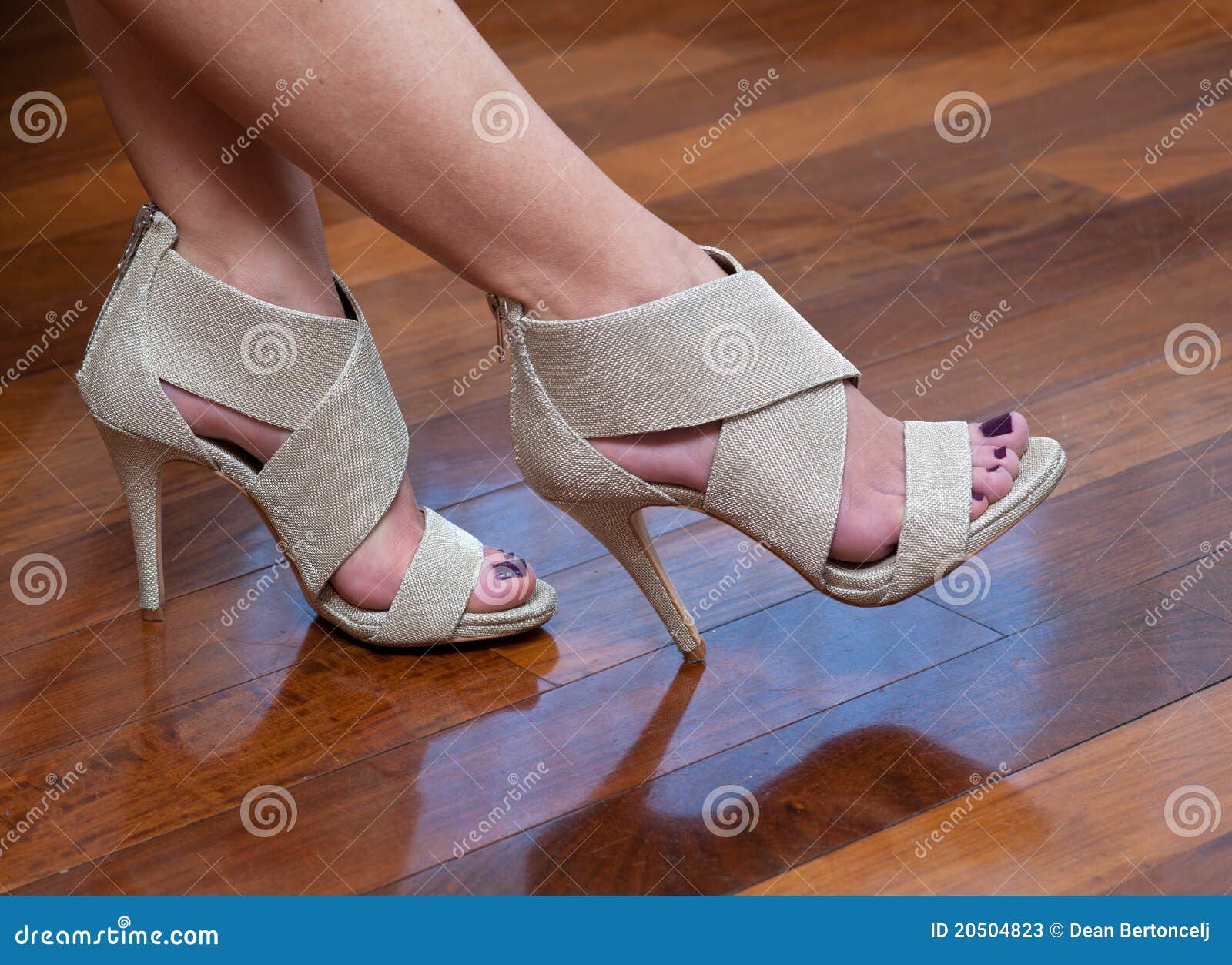 woman feet in shoes