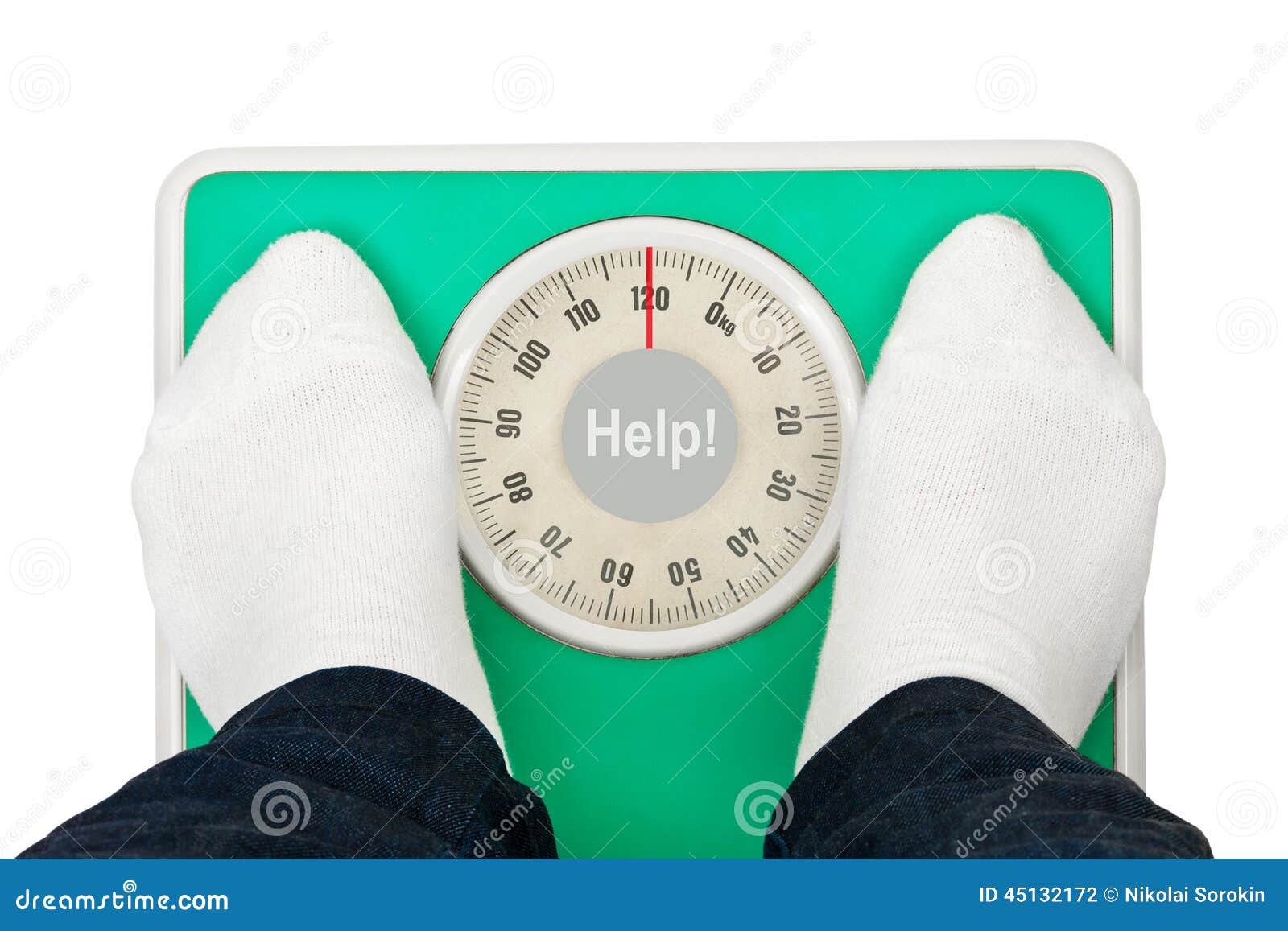 Feet On A Bathroom Scale With The Word HELP On The Screen. Lose Weight  Concept With Person On A Scale Measuring Kilograms Stock Photo, Picture and  Royalty Free Image. Image 116629911.