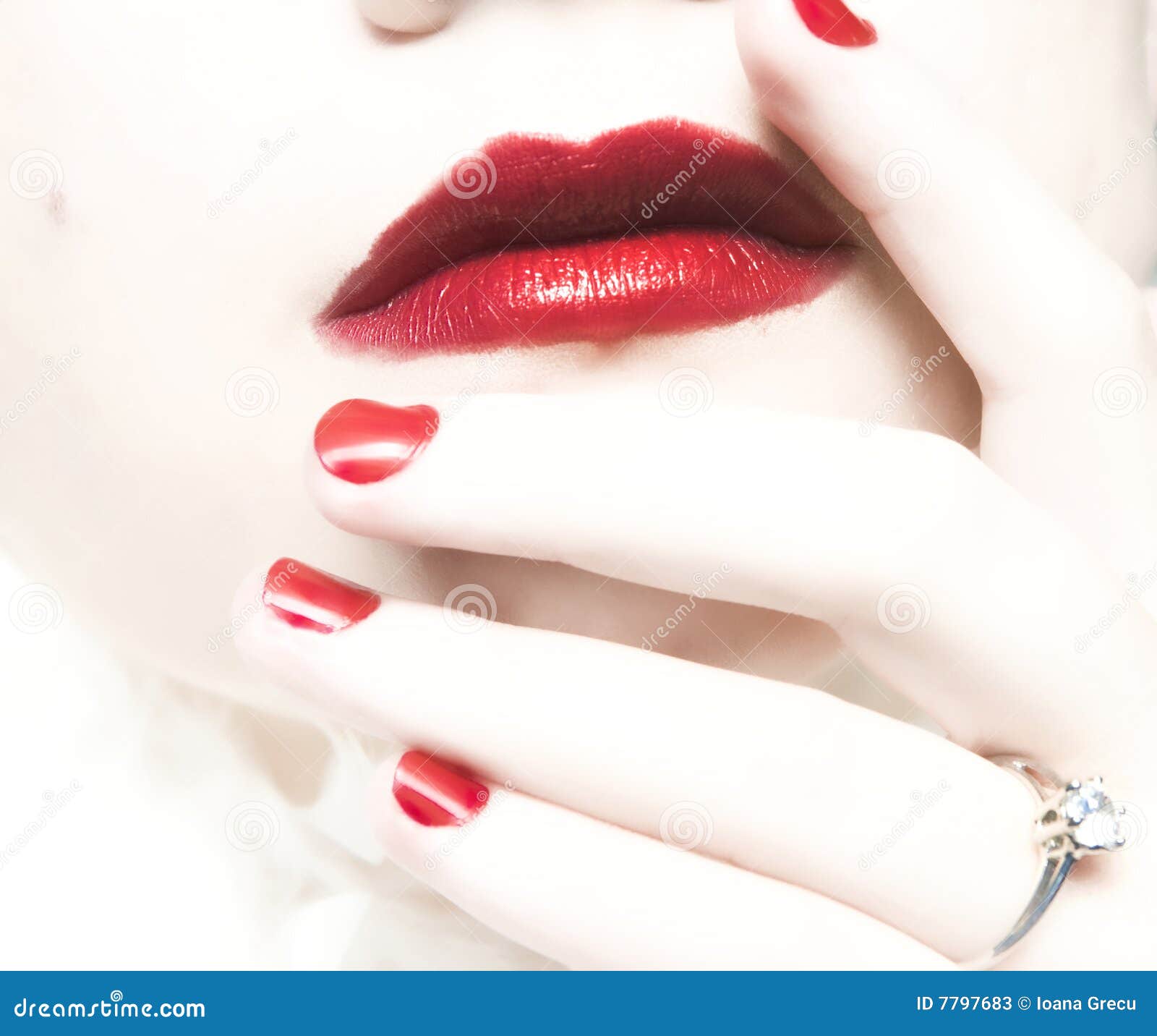 Woman Finger with Wedding Ring Stock Image Image of nails, hand 7797683