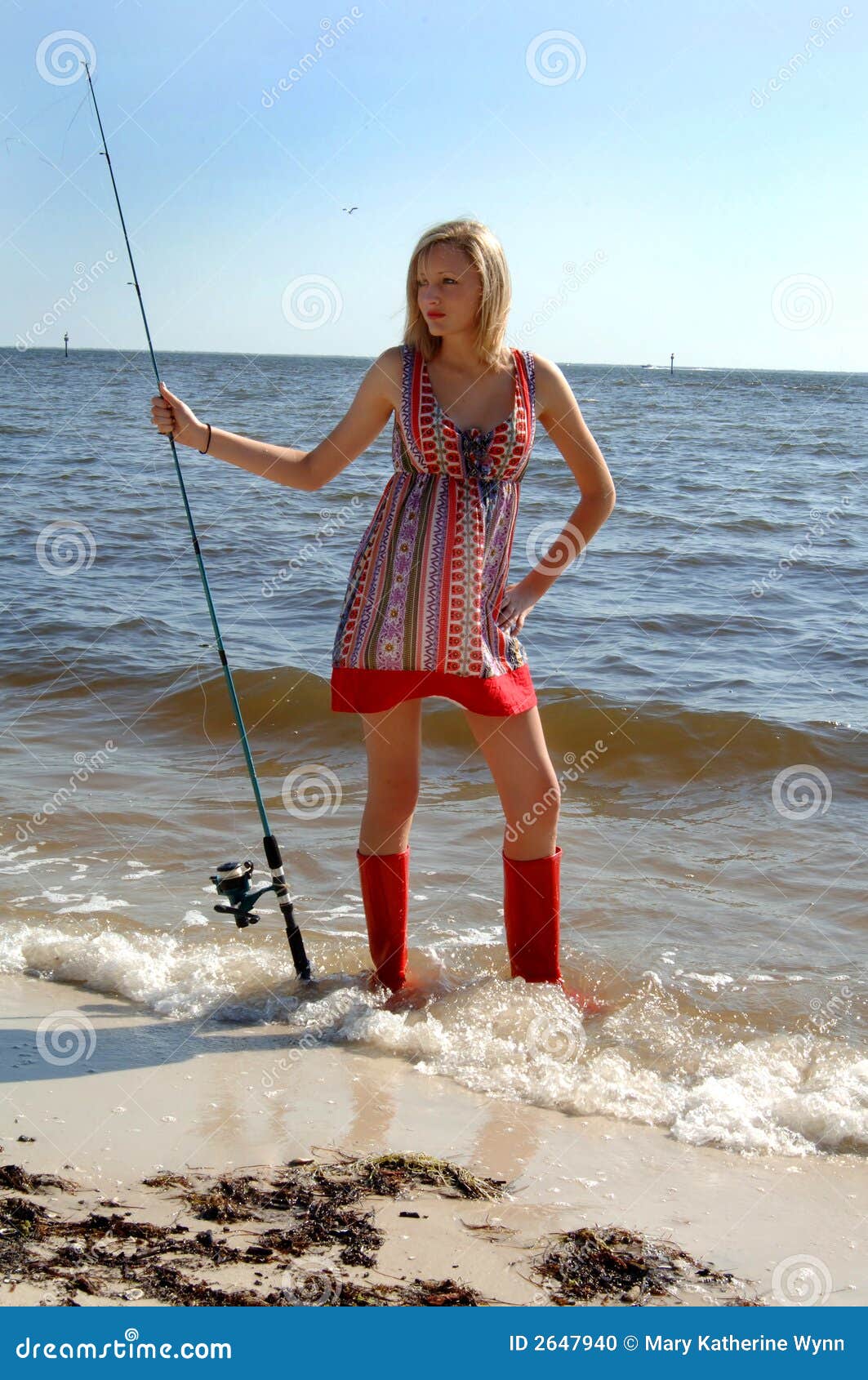 274 Woman Fishing Pole Rod Reel Stock Photos - Free & Royalty-Free