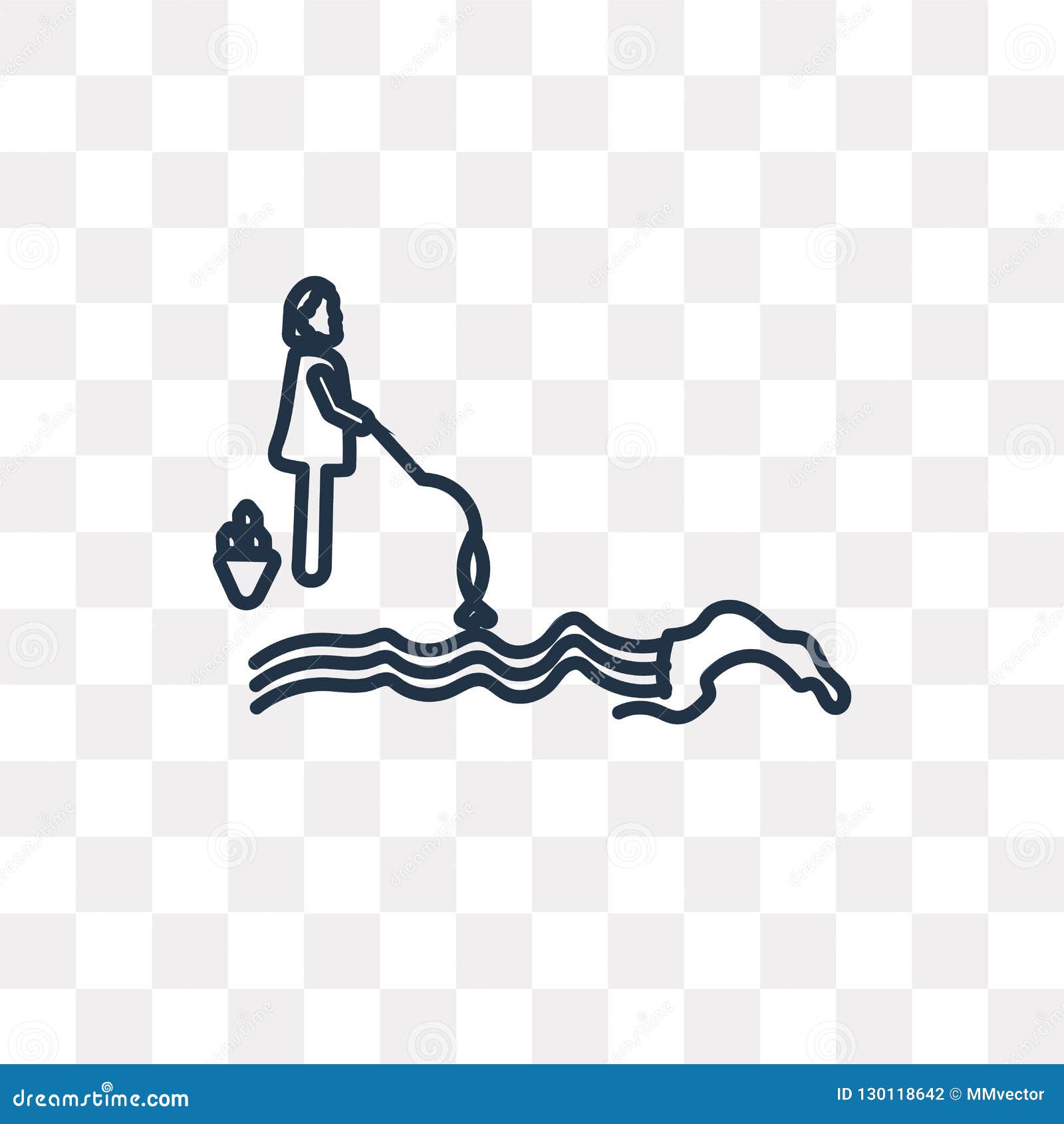 Download Woman Fishing Vector Icon Isolated On Transparent ...