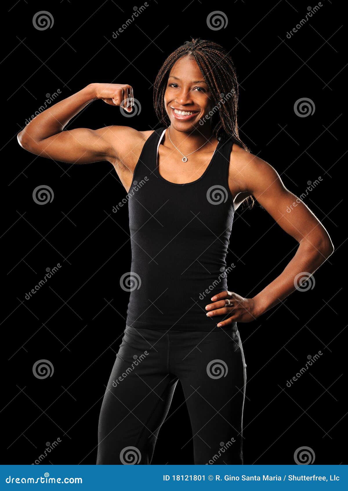 Woman Flexing Biceps stock image. Image of workout, fitness - 18121801