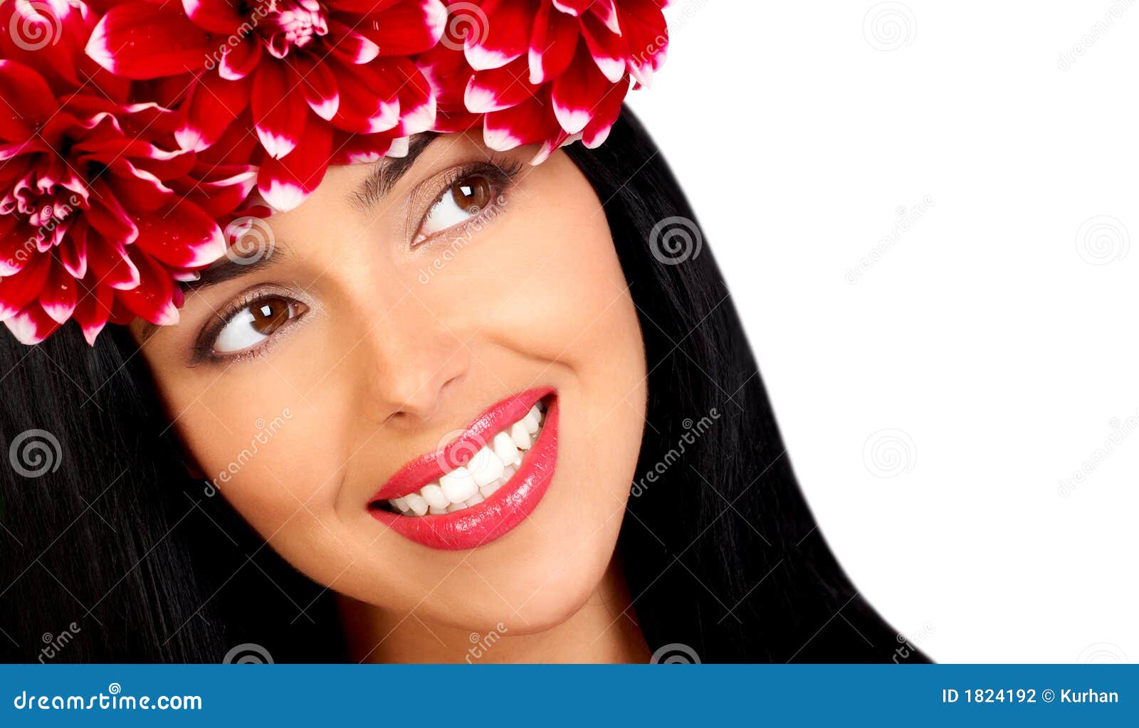 Woman and flowers stock photo. Image of youth, glamour - 1824192