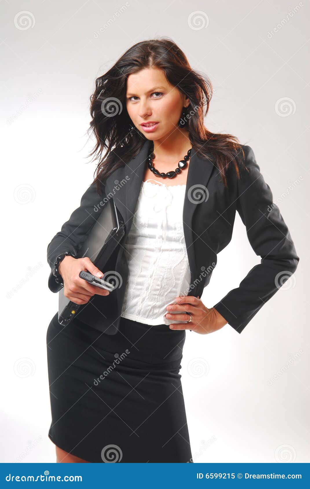 A woman with the folder stock image. Image of official - 6599215