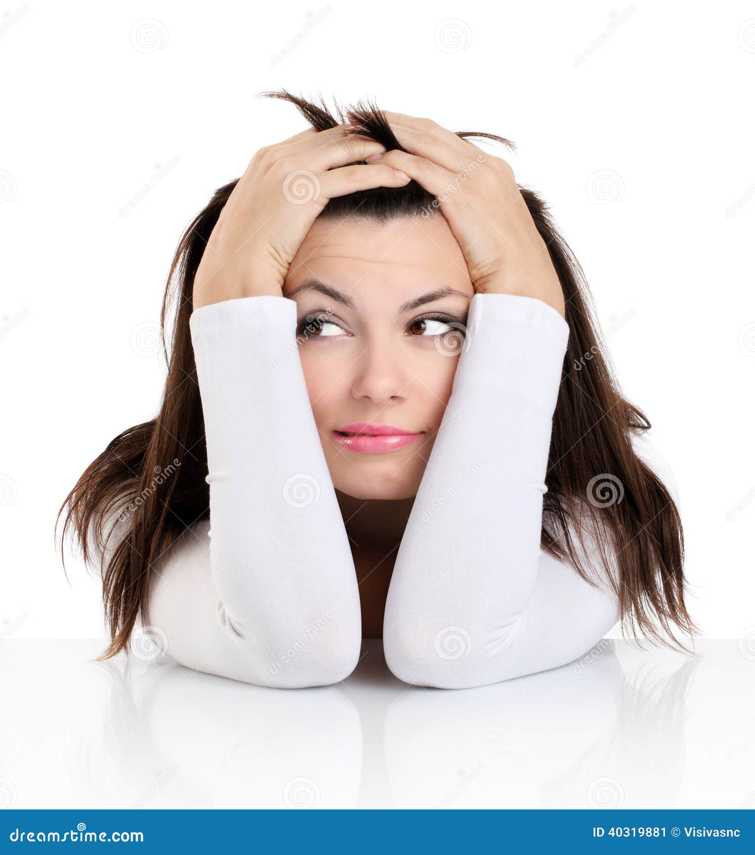 Woman With Funny Facial Expression Stock Image Image Of Expression Idea 40319881