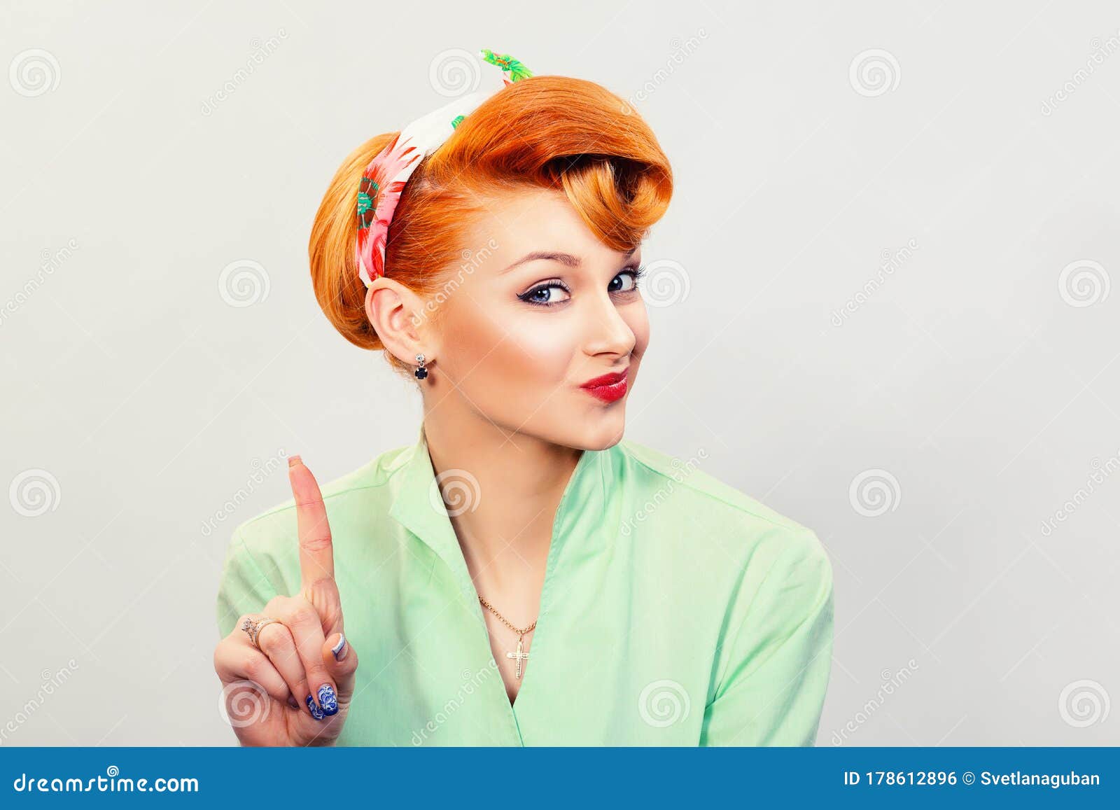 Latina Pinup Girl Putting On Lipstick Royalty Free Stock Photo CartoonDealer Com