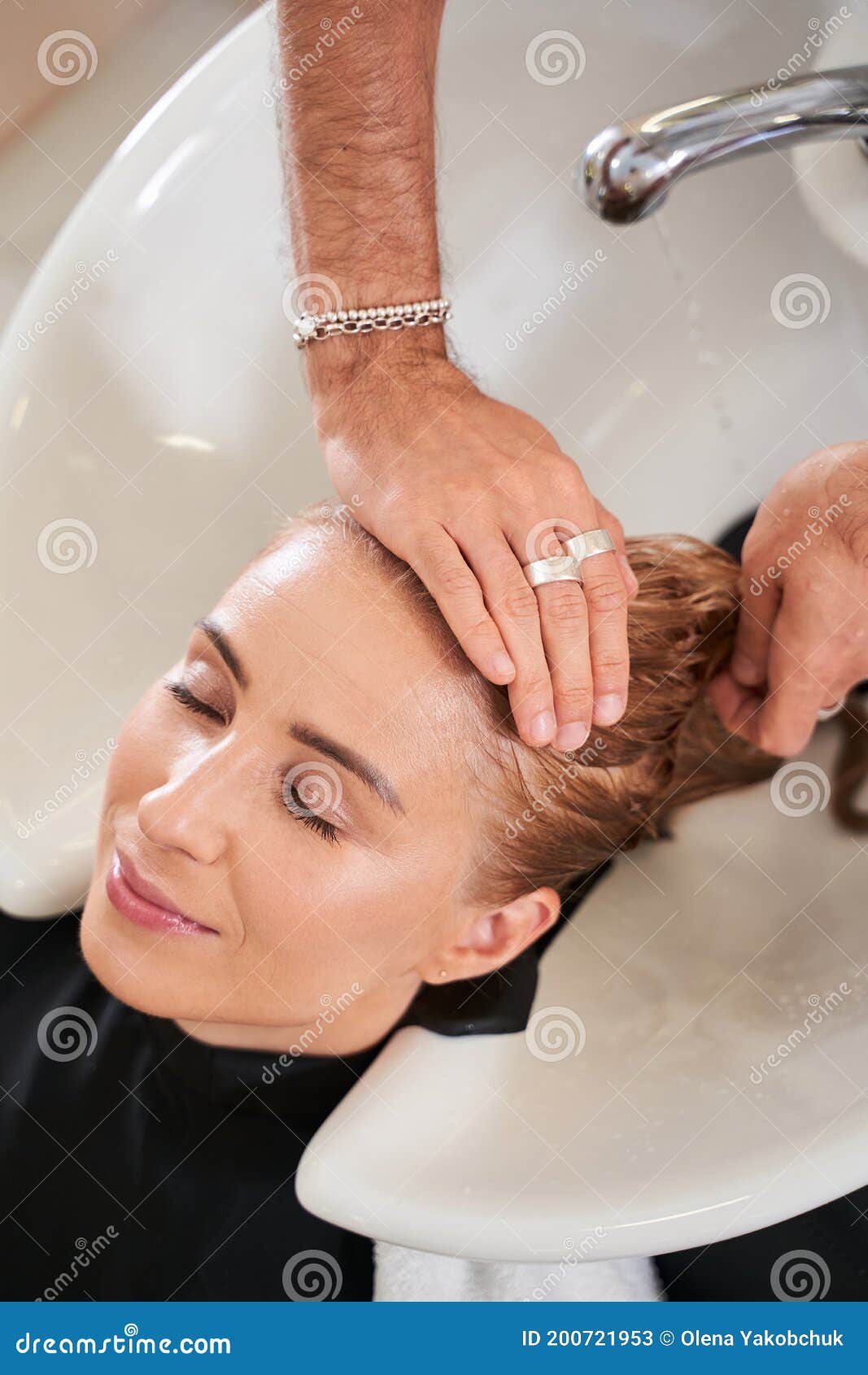 Woman Getting Hair Spa at Hair Dressing Salon Stock Image - Image of hair,  haircut: 200721953