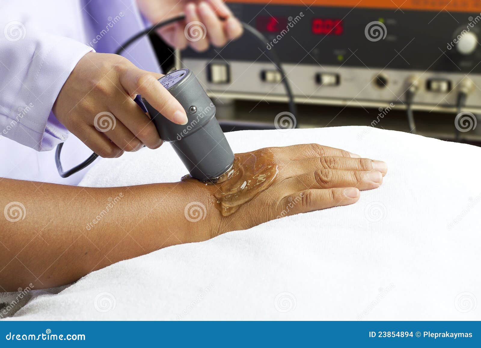 Woman Getting Physical Therapy,ultrasound Stock Photo Image of