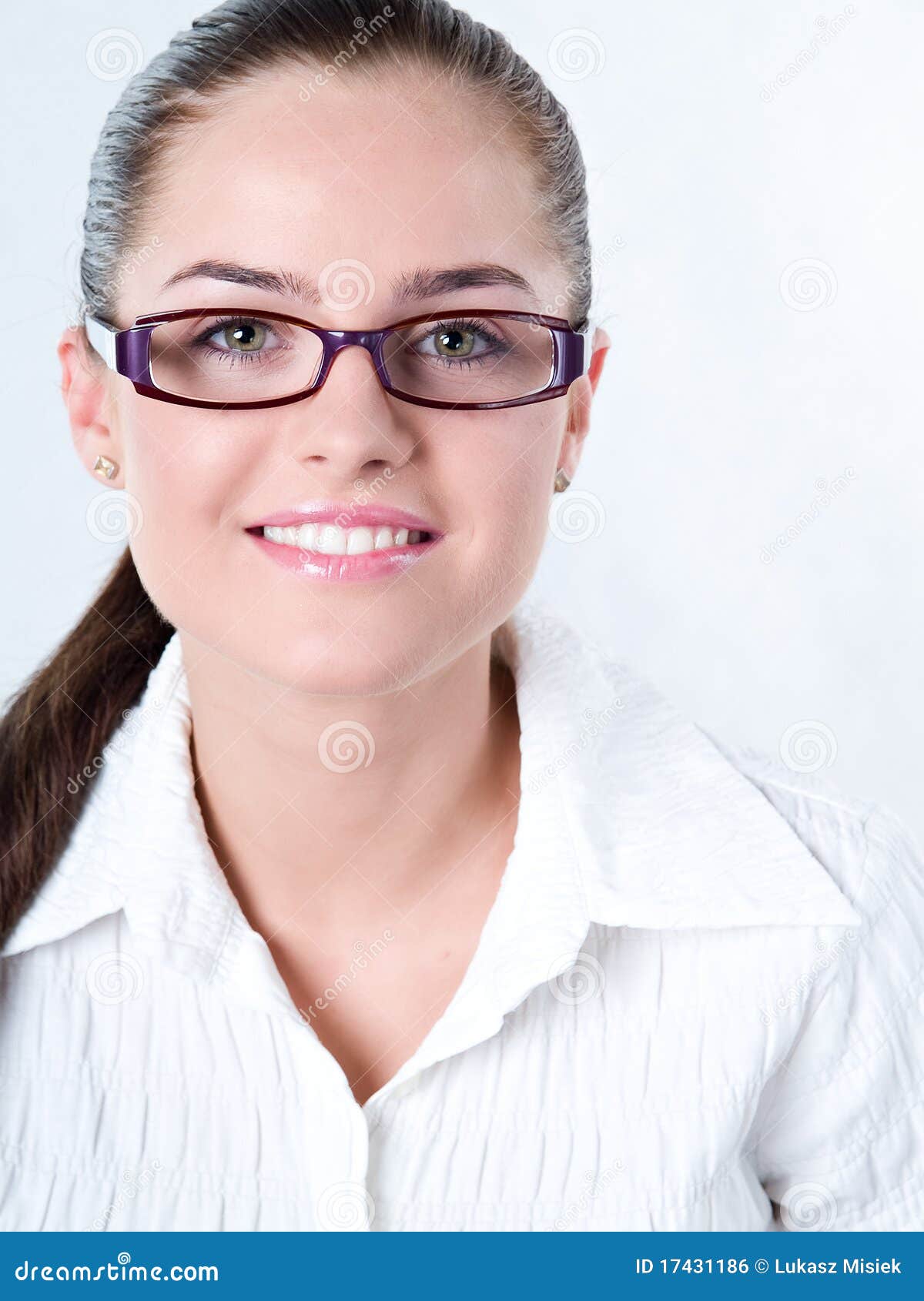 Woman in glasses stock photo. Image of beauty, human 17431186