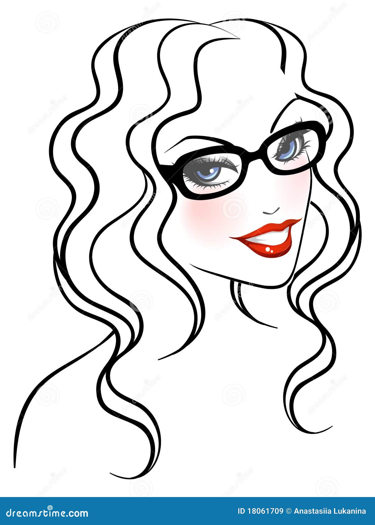 Download Woman in glasses stock vector. Illustration of cool, care ...