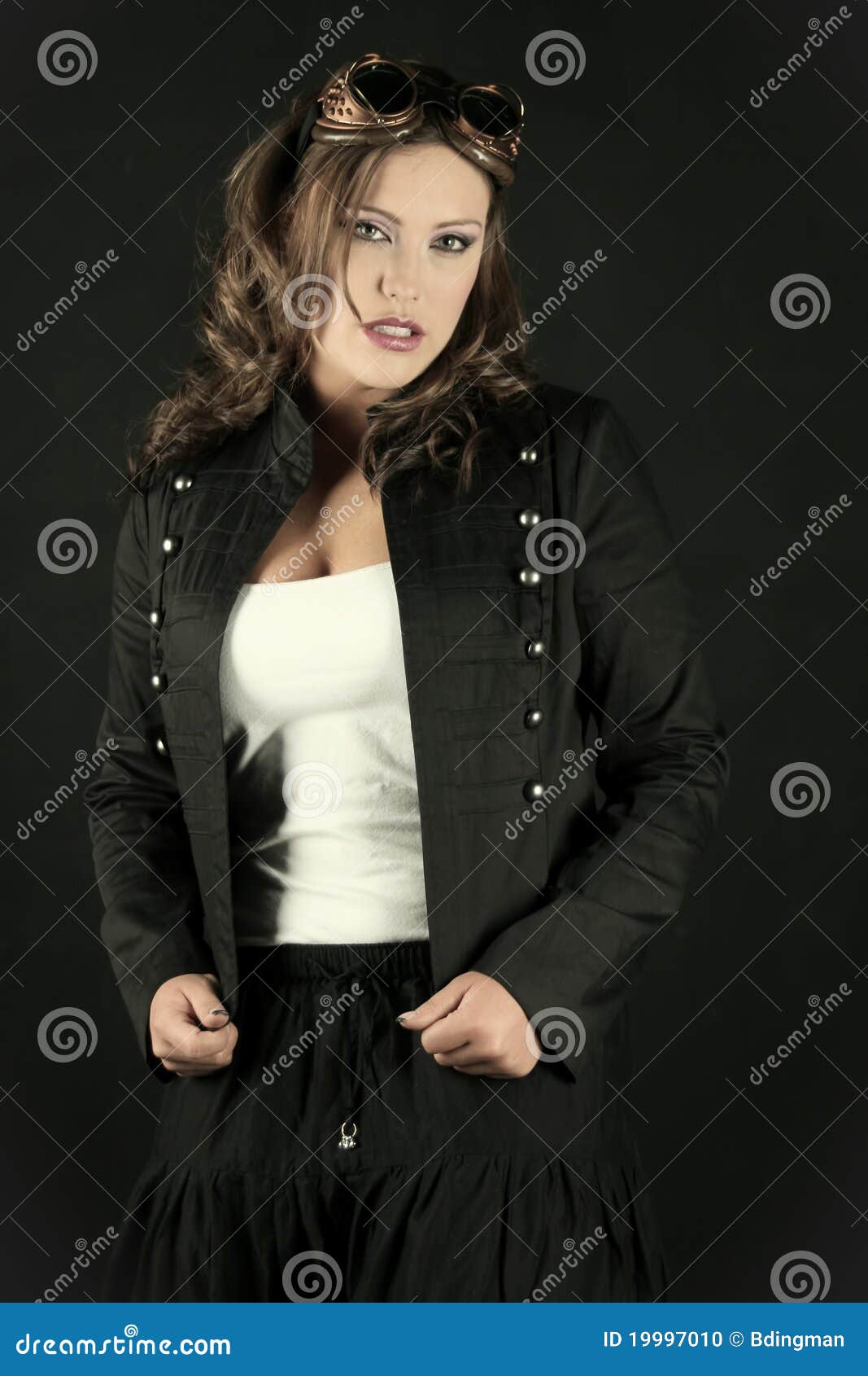 Woman with Goggles stock photo. Image of hair, pretty 19997010