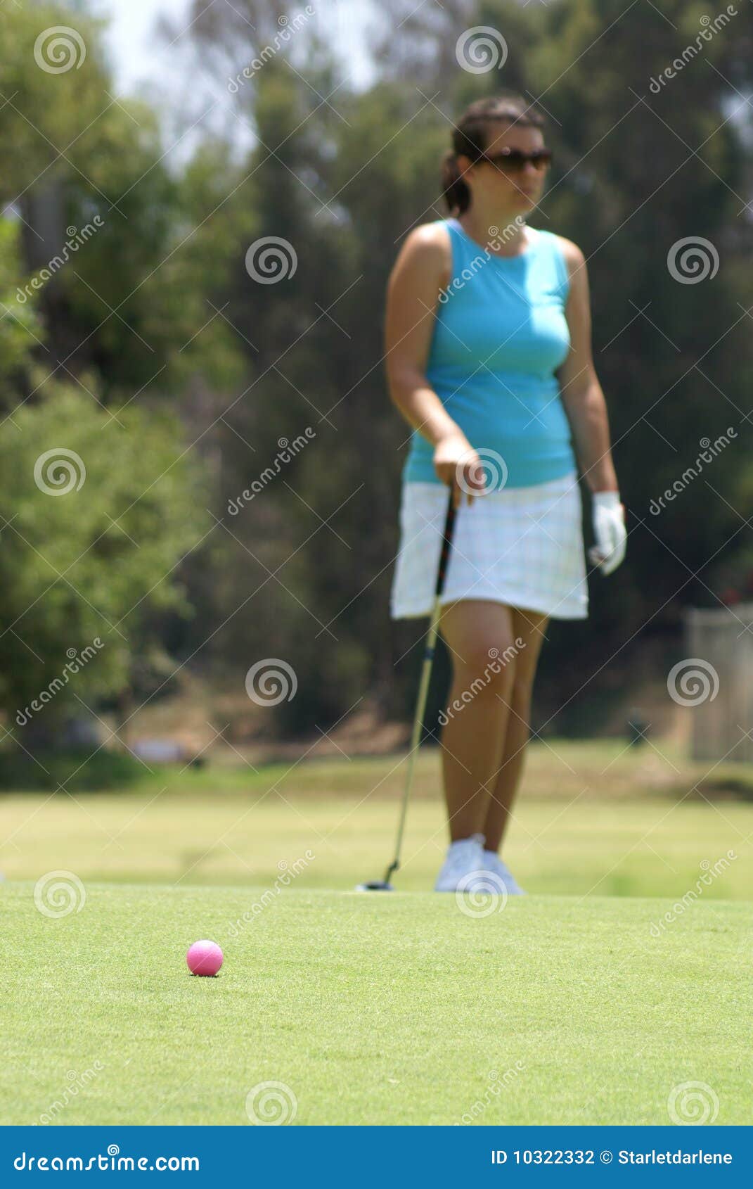 Woman Golfing stock photo. Image of blue, golf, ladies 10322332