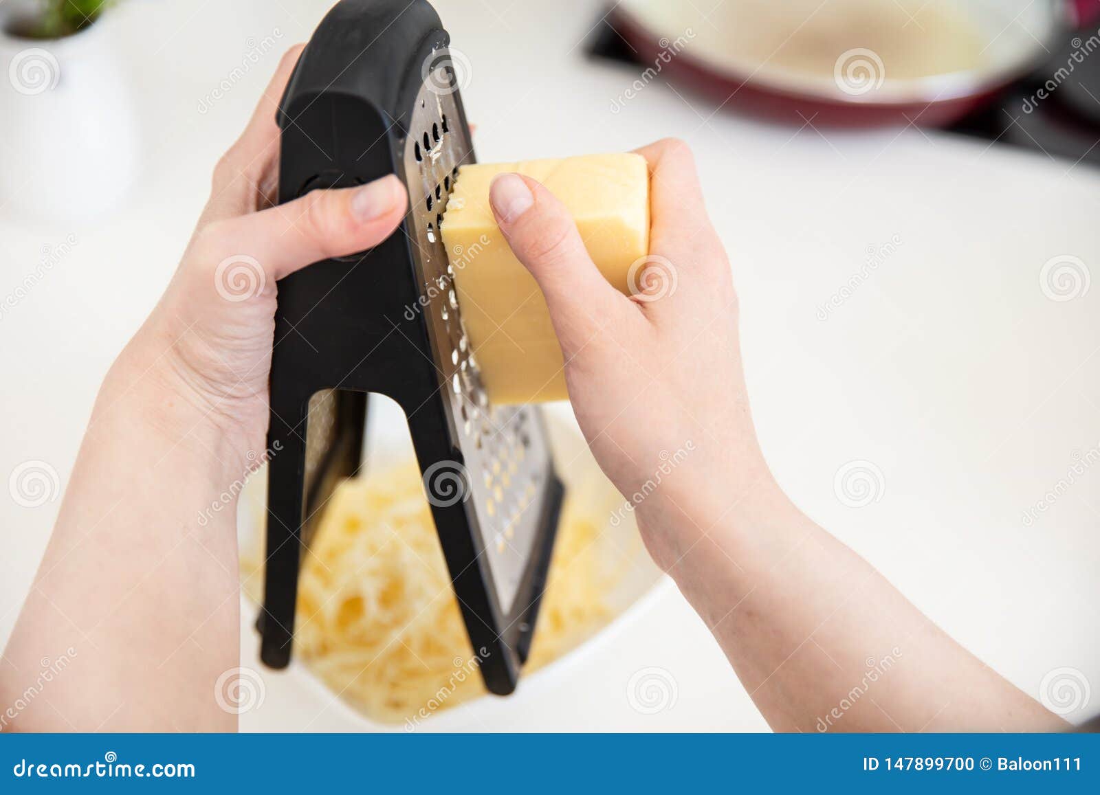 Woman Grates Cheese on a Grater Stock Photo Image of woman, healthy
