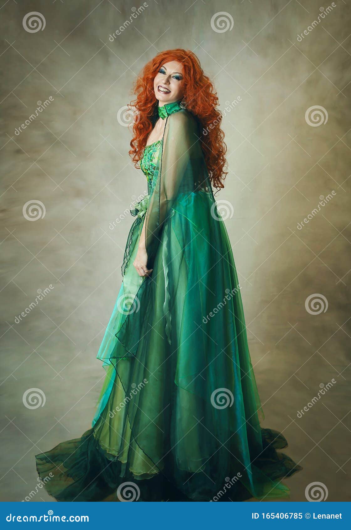 images Fantasy Ball Gown Fantasy Royal Dresses https www dreamstime com woman green fantasy dress woman green medieval fantasy cosplay dress red hair crown her head painterly image165406785
