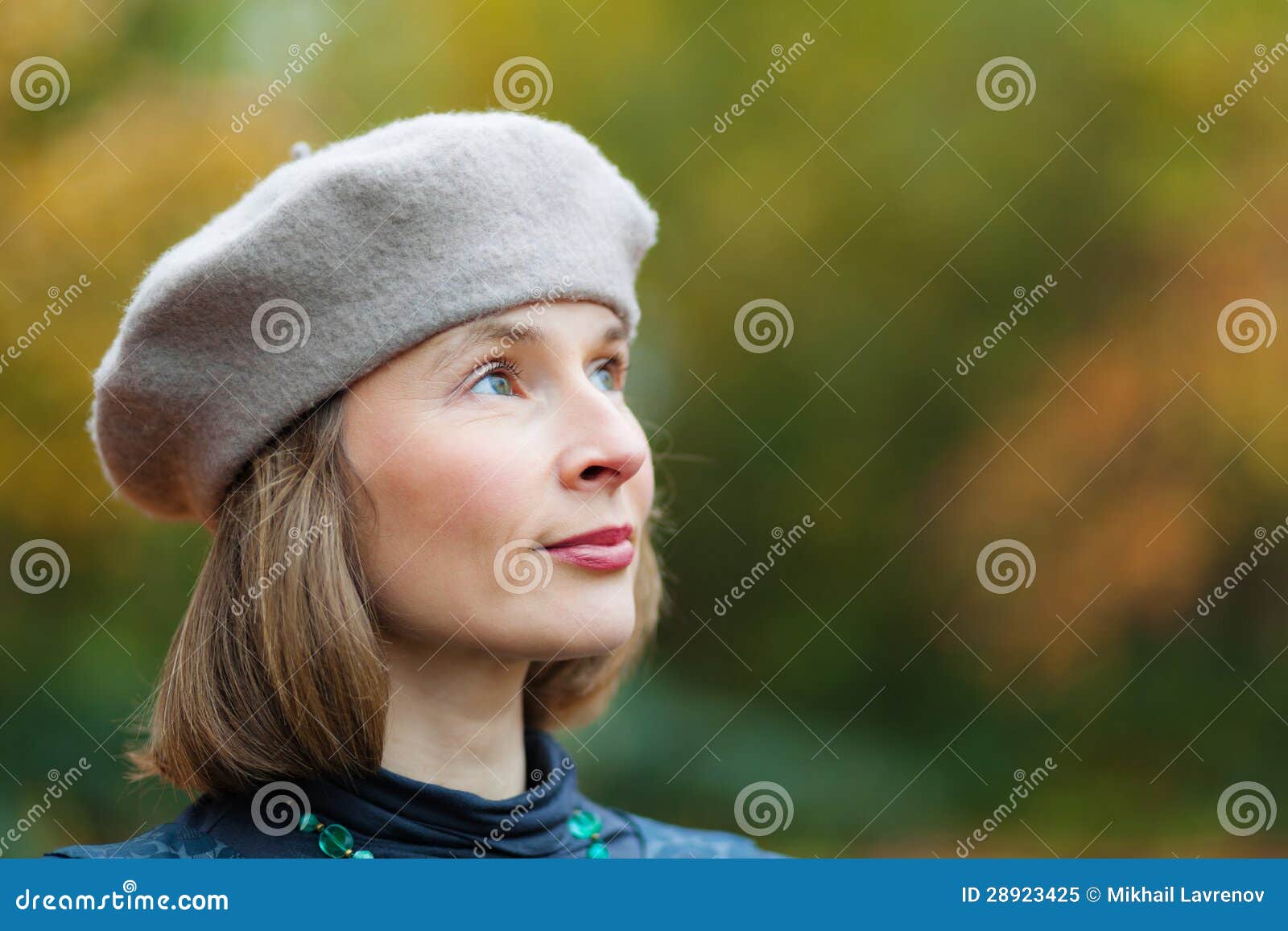 Woman in grey beret stock image. Image of aged, woman 28923425