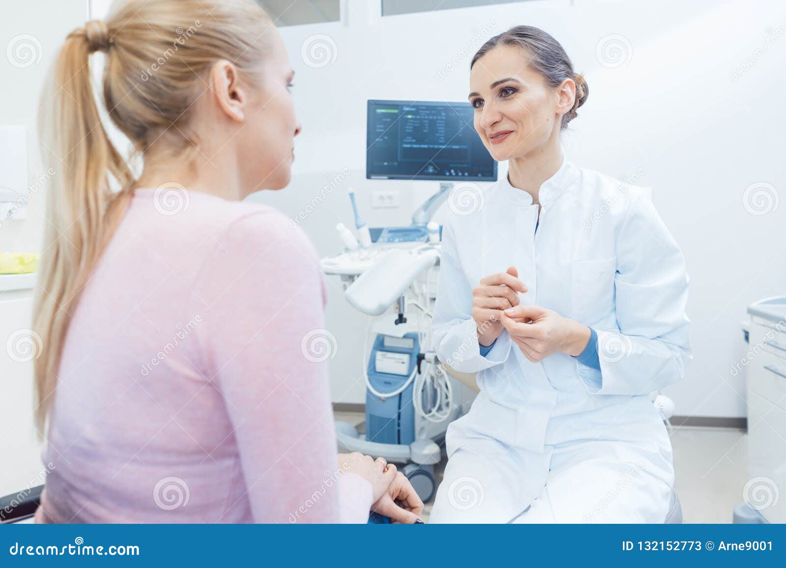 woman at the gynecology examination with doctor
