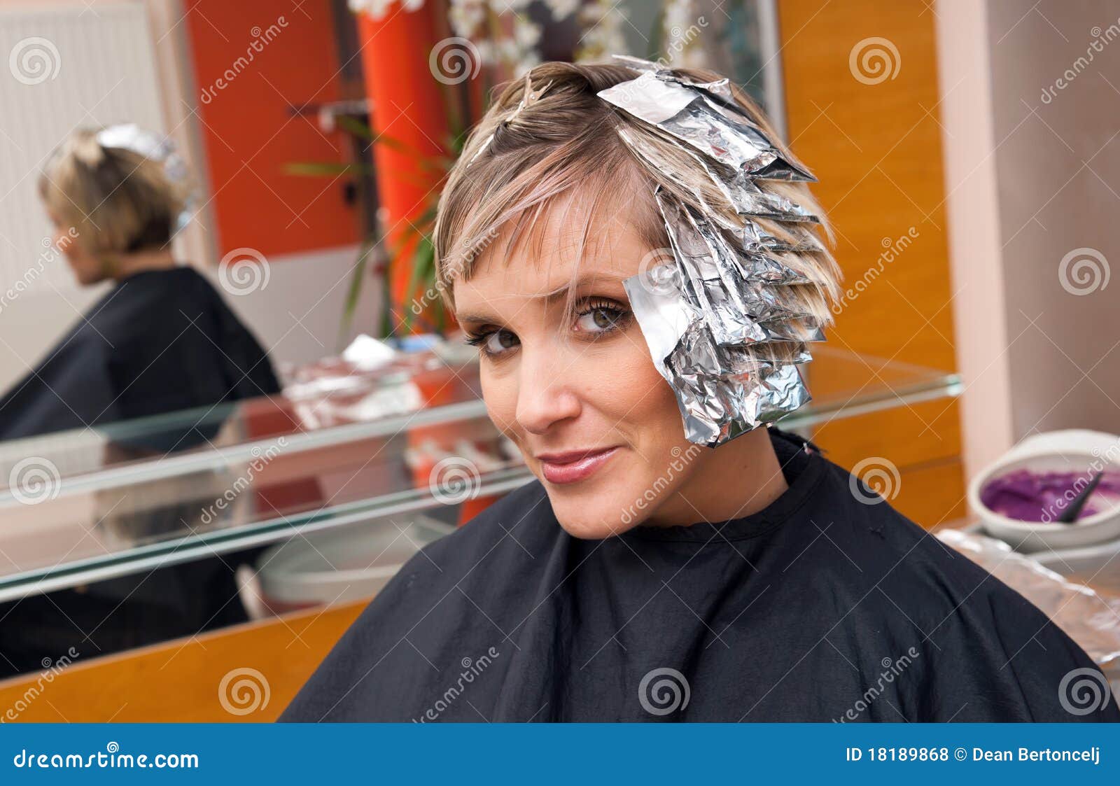 Woman In Hair Salon Royalty Free Stock Photos - Image 