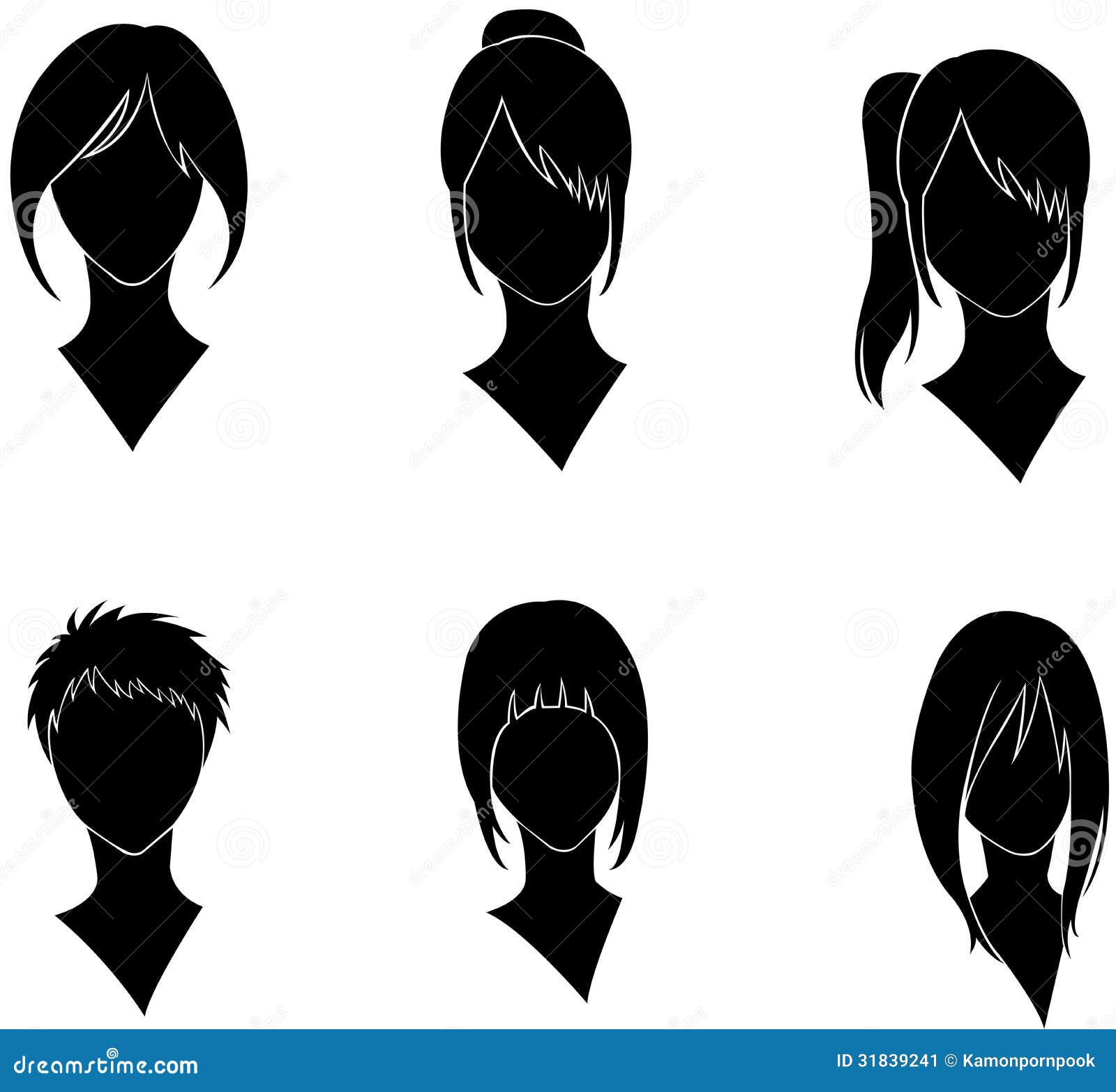 Woman hairstyle stock vector. Illustration of female 31839241