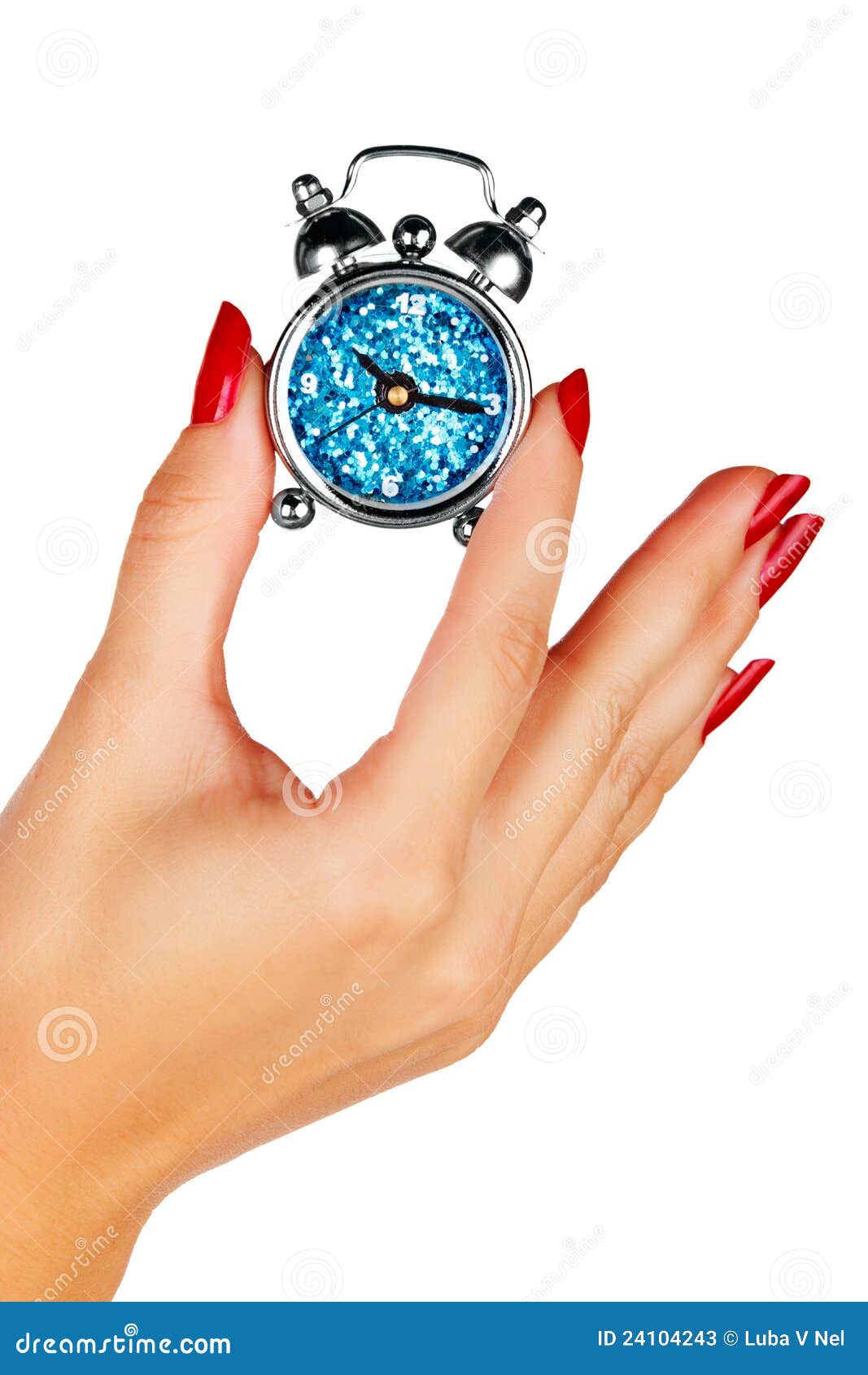 Woman hand with a clock stock image. Image of beautiful 24104243