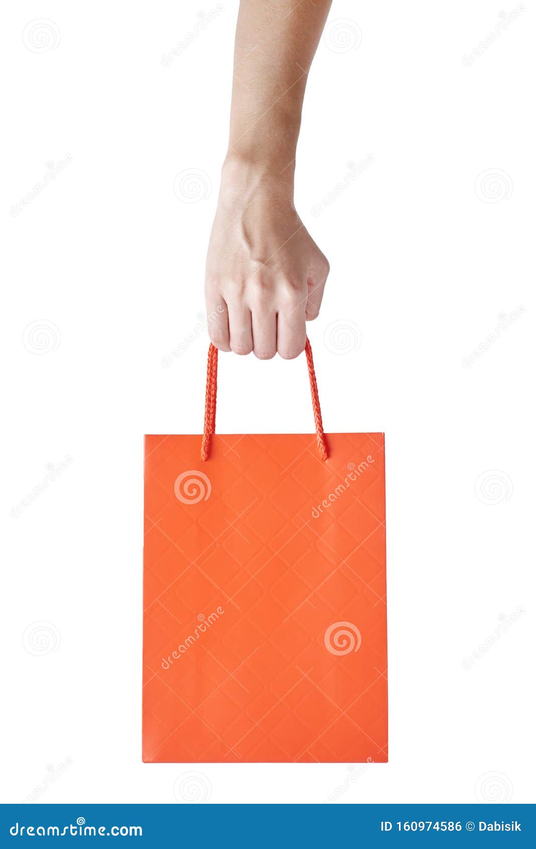 Download Woman Hand Hold Red Empty Blank Craft Paper Shopping Bag ...