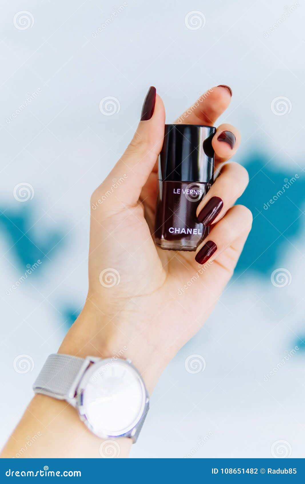 Woman Hand Holding a Bottle of Chanel Rouge Noir Nail Polish Editorial  Photography - Image of closeup, chanel: 108651482
