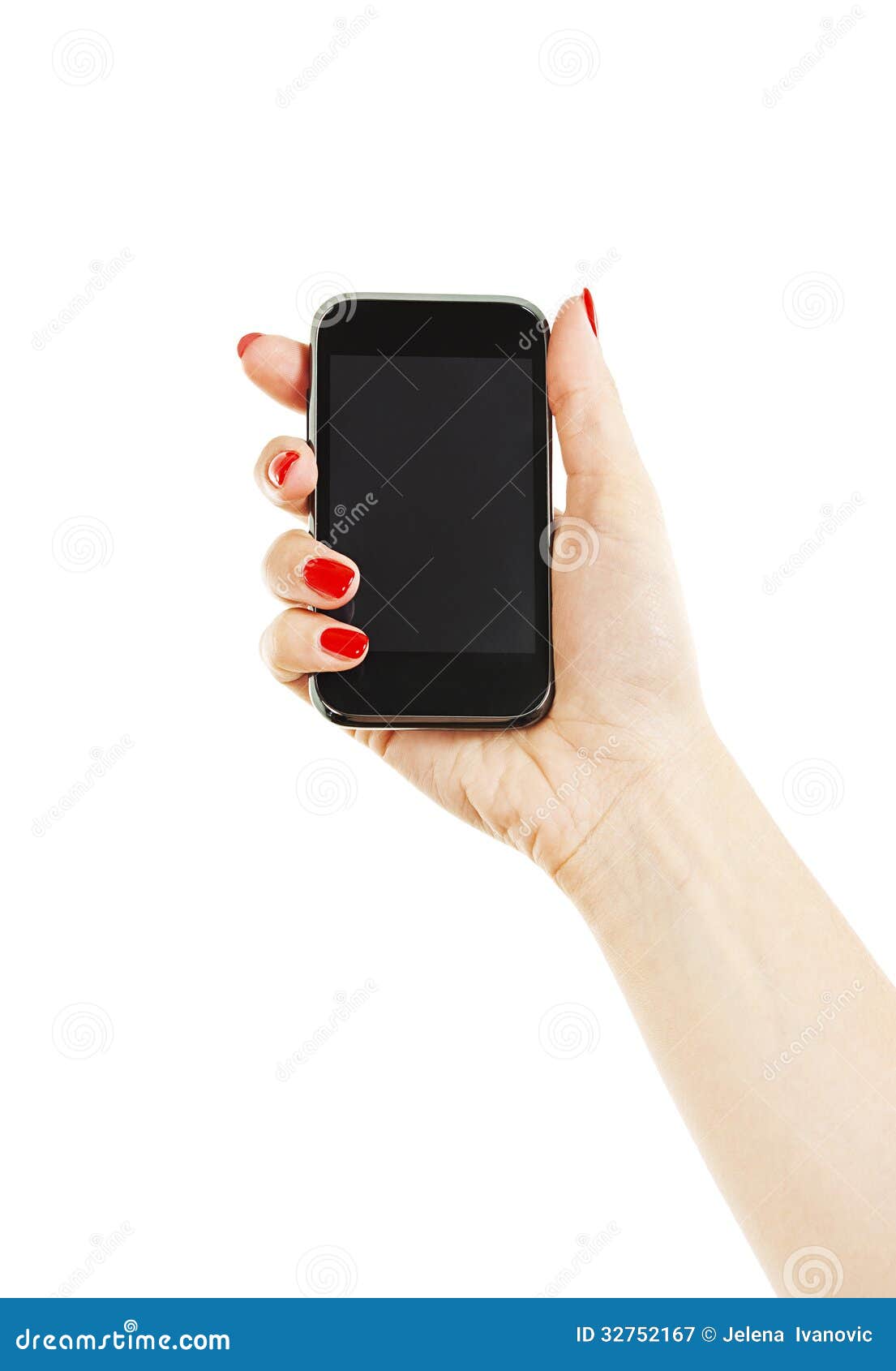 Woman Hand Holding The Phone Tablet Touch Computer Gadget Stock Image