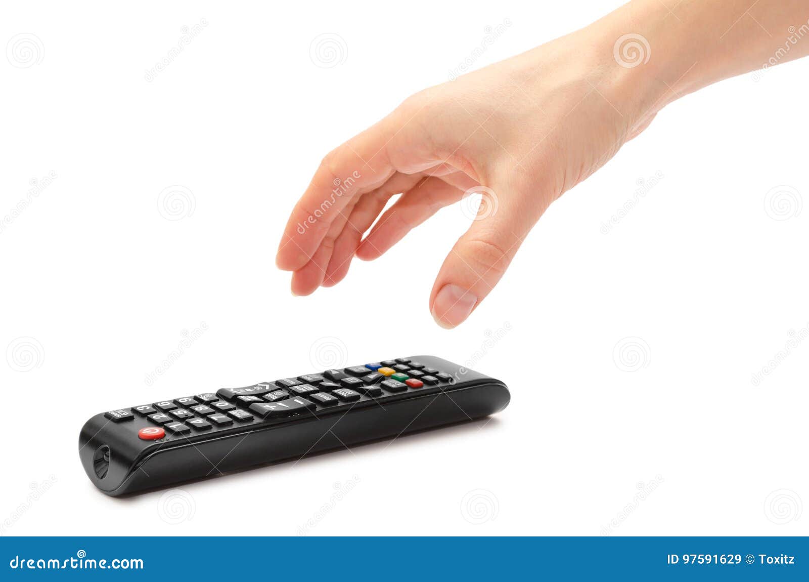 Woman Hand Holding Remote Control. Stock Image Image of home