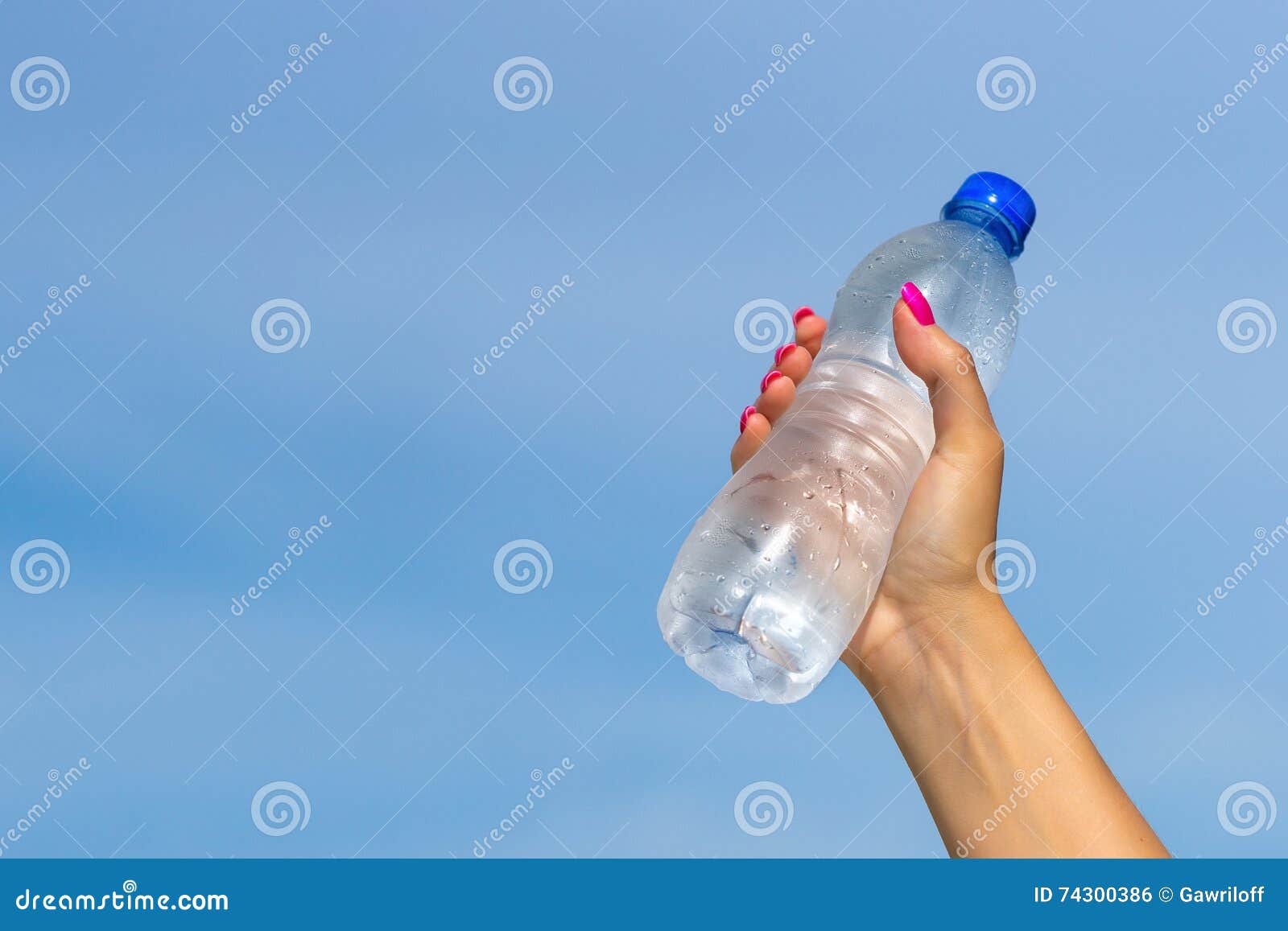 Woman Hand Holding Water Bottle Outdoors Stock Photo Image of bubble