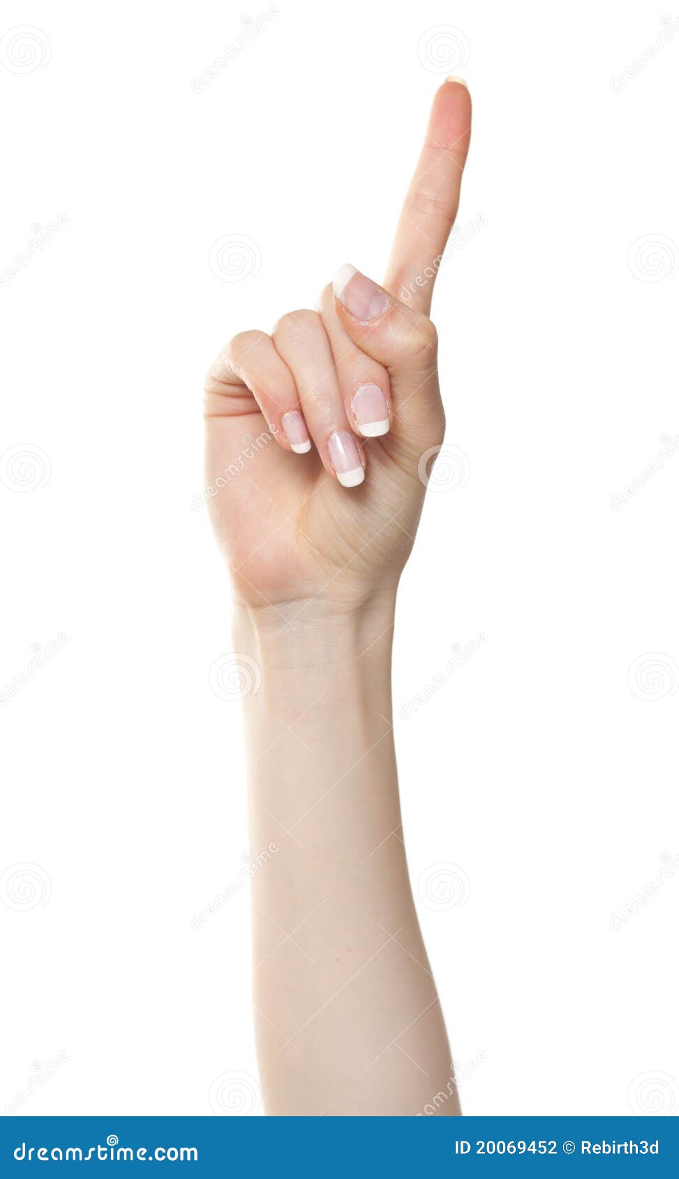 Number One Sign Language Isolated On Stock Photo 1192259830