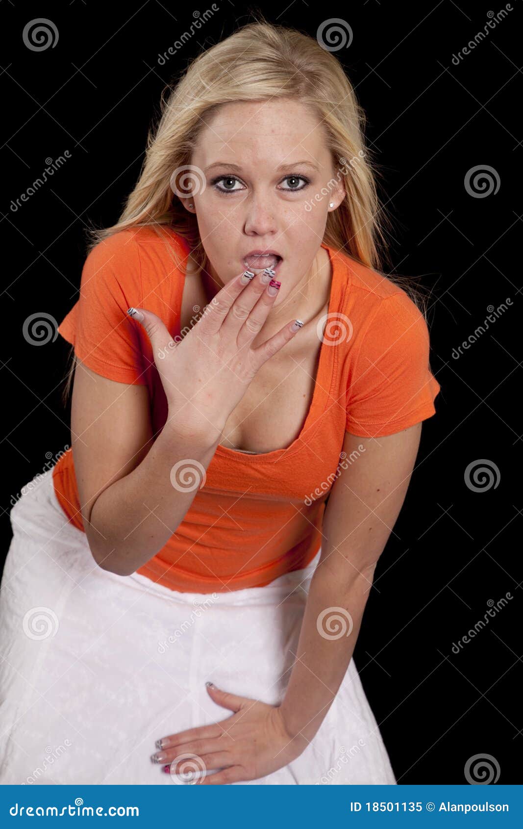 Woman Hand Over Mouth Royalty Free Stock Photo - Image 