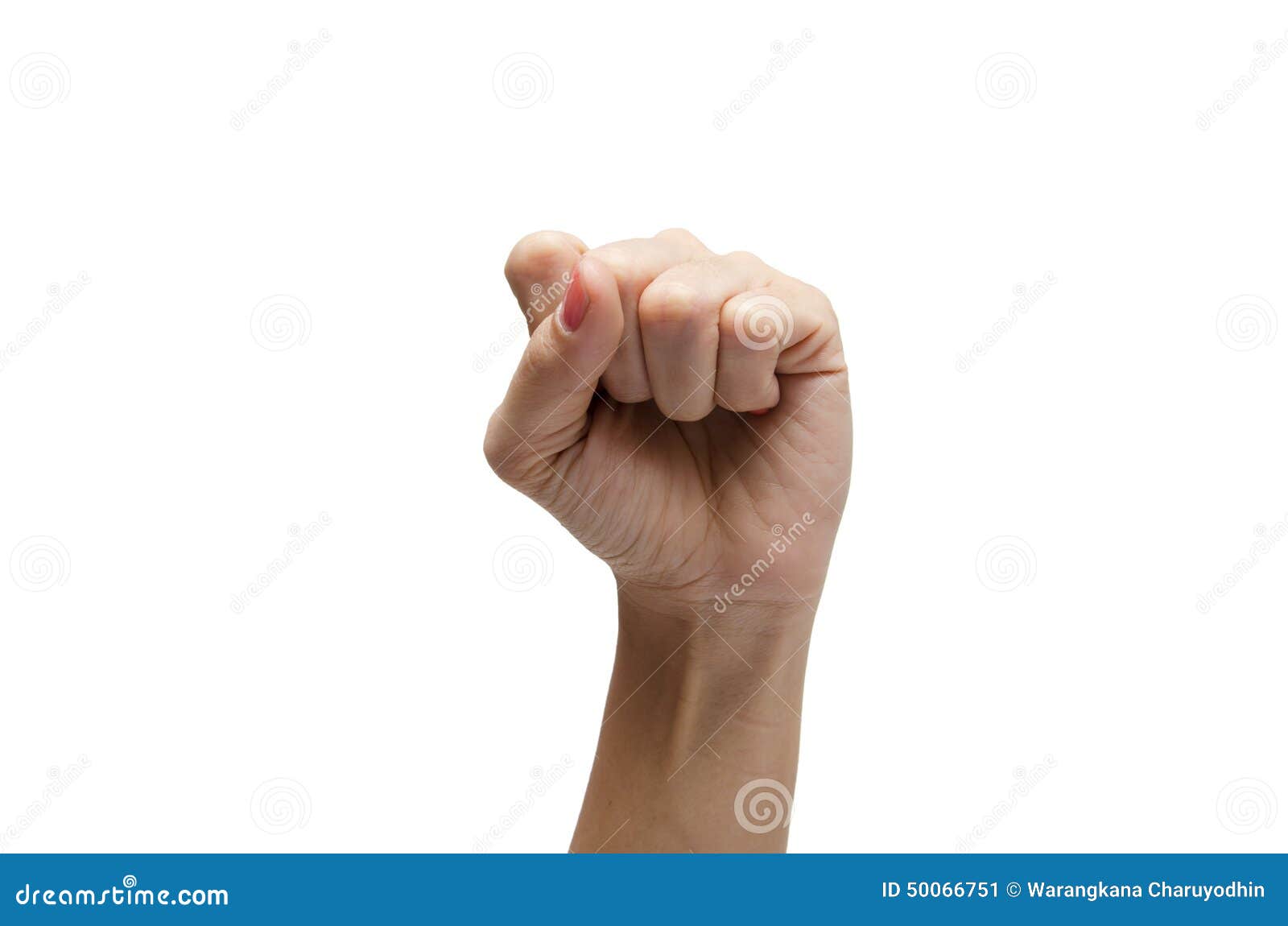 Woman Hand Up High S American Sign Language ASL Stock Image