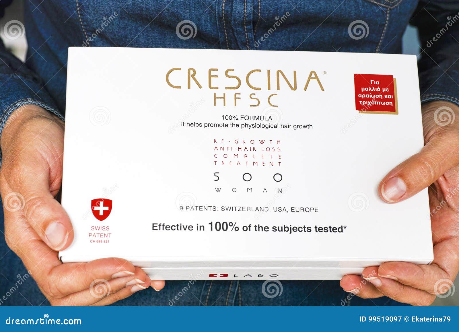 Woman Hands with Crescina HFSC Re-Growth Anti-Hair Loss Complete Editorial  Photography - Image of growth, white: 99519097