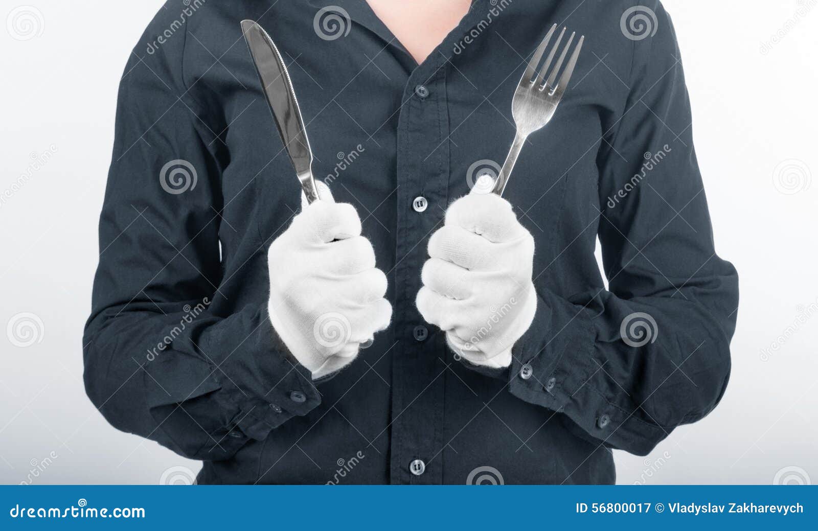 Woman Hands Holding a Fork and a Knife Stock Image Image of hand