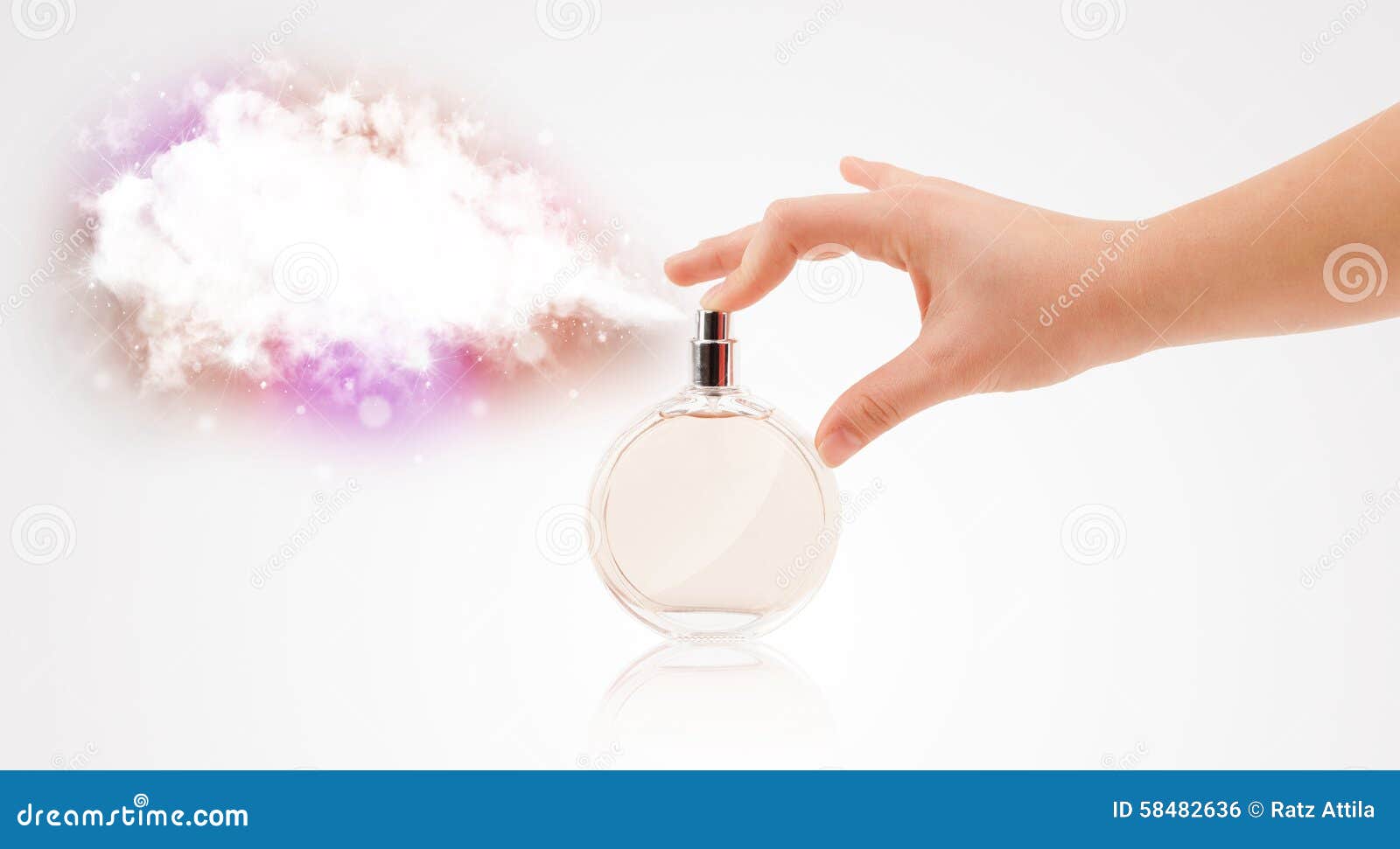 Woman Hands Spraying Colorful Cloud Stock Photo - Image of incense ...