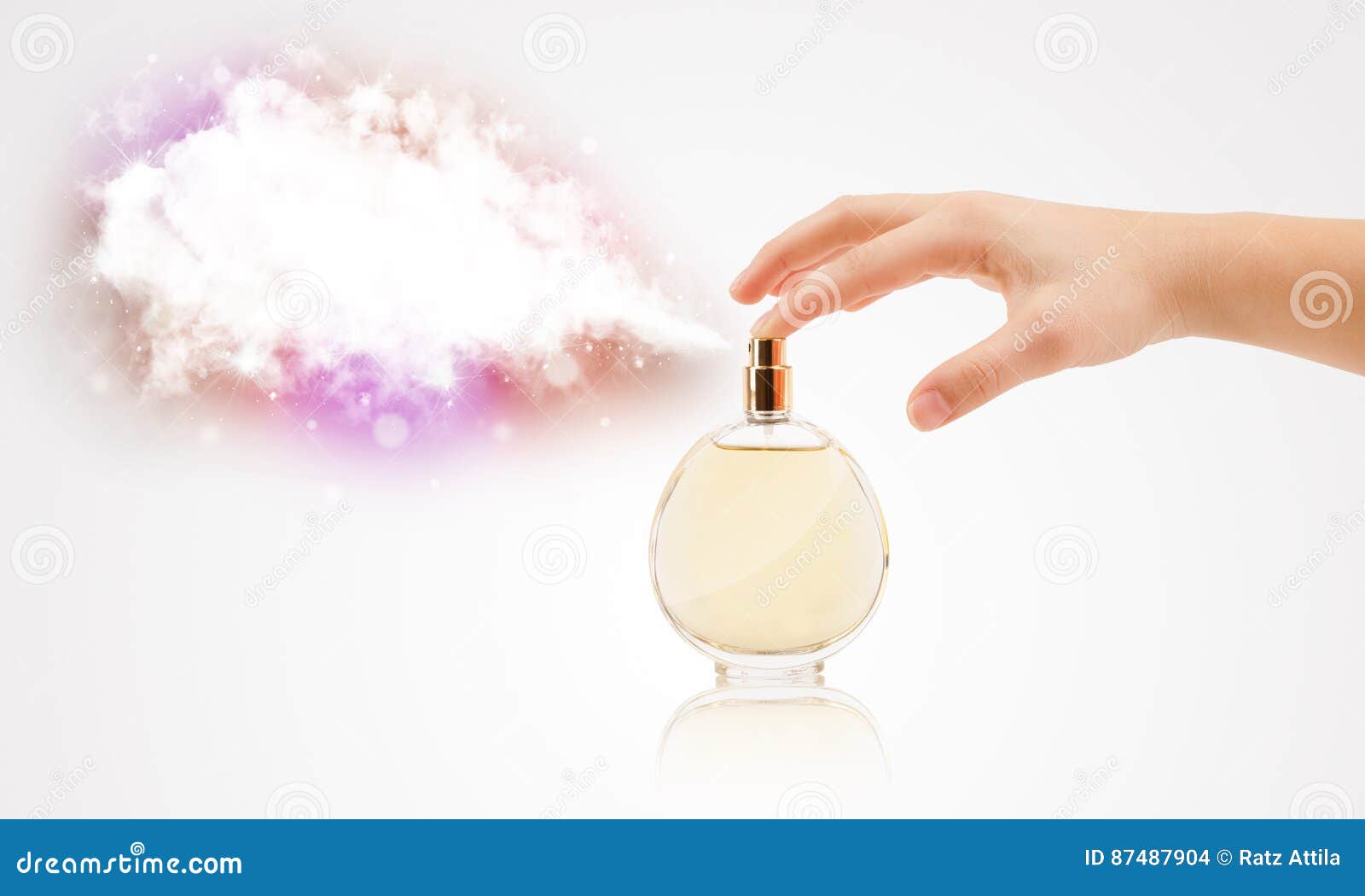 Woman Hands Spraying Colorful Cloud Stock Photo - Image of beauty ...