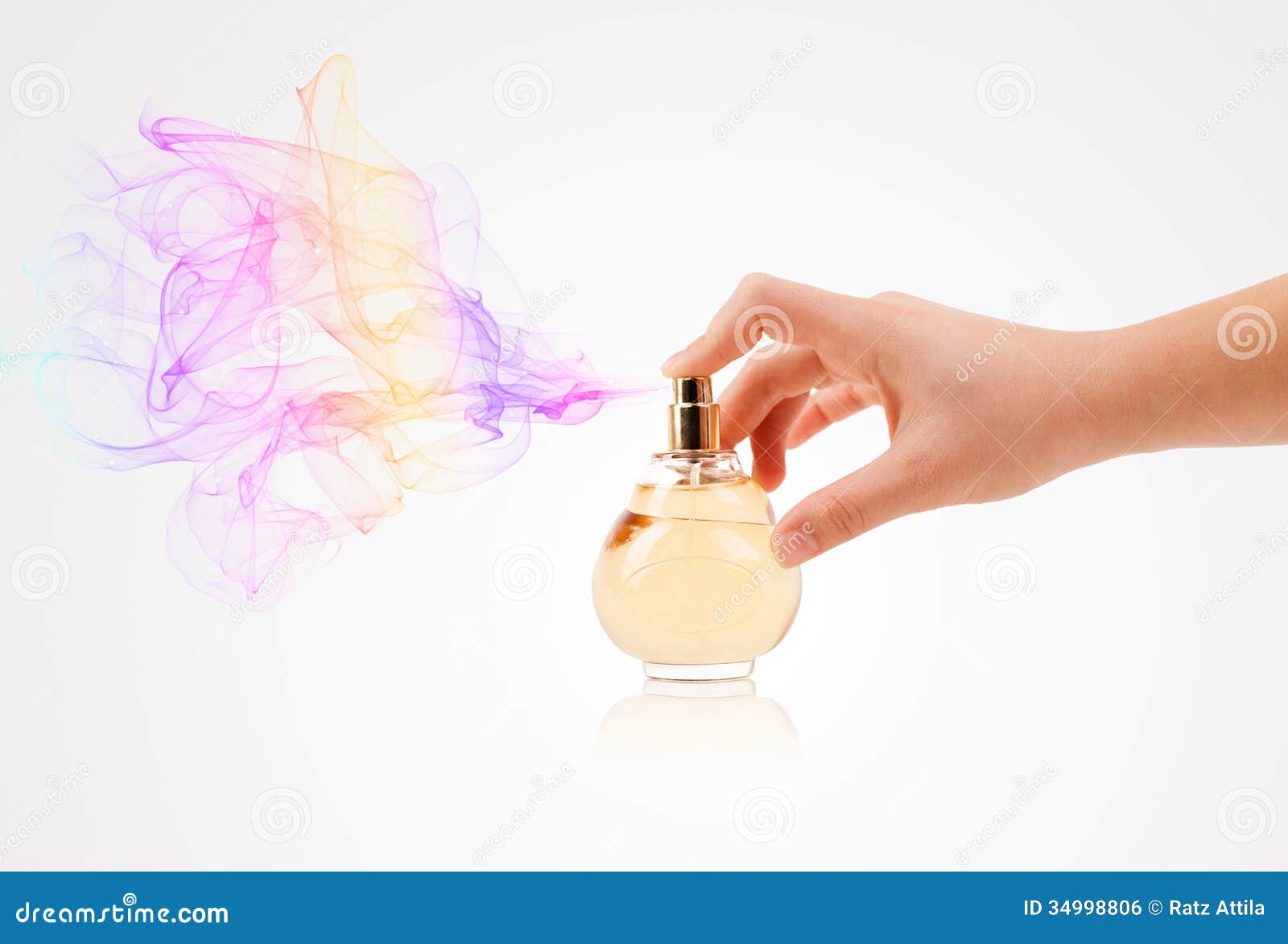 Woman Hands Spraying Perfume Royalty Free Stock Image - Image: 34998806